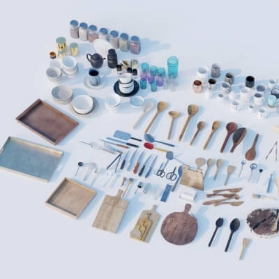 Kitchen Utensils and Tableware Collection