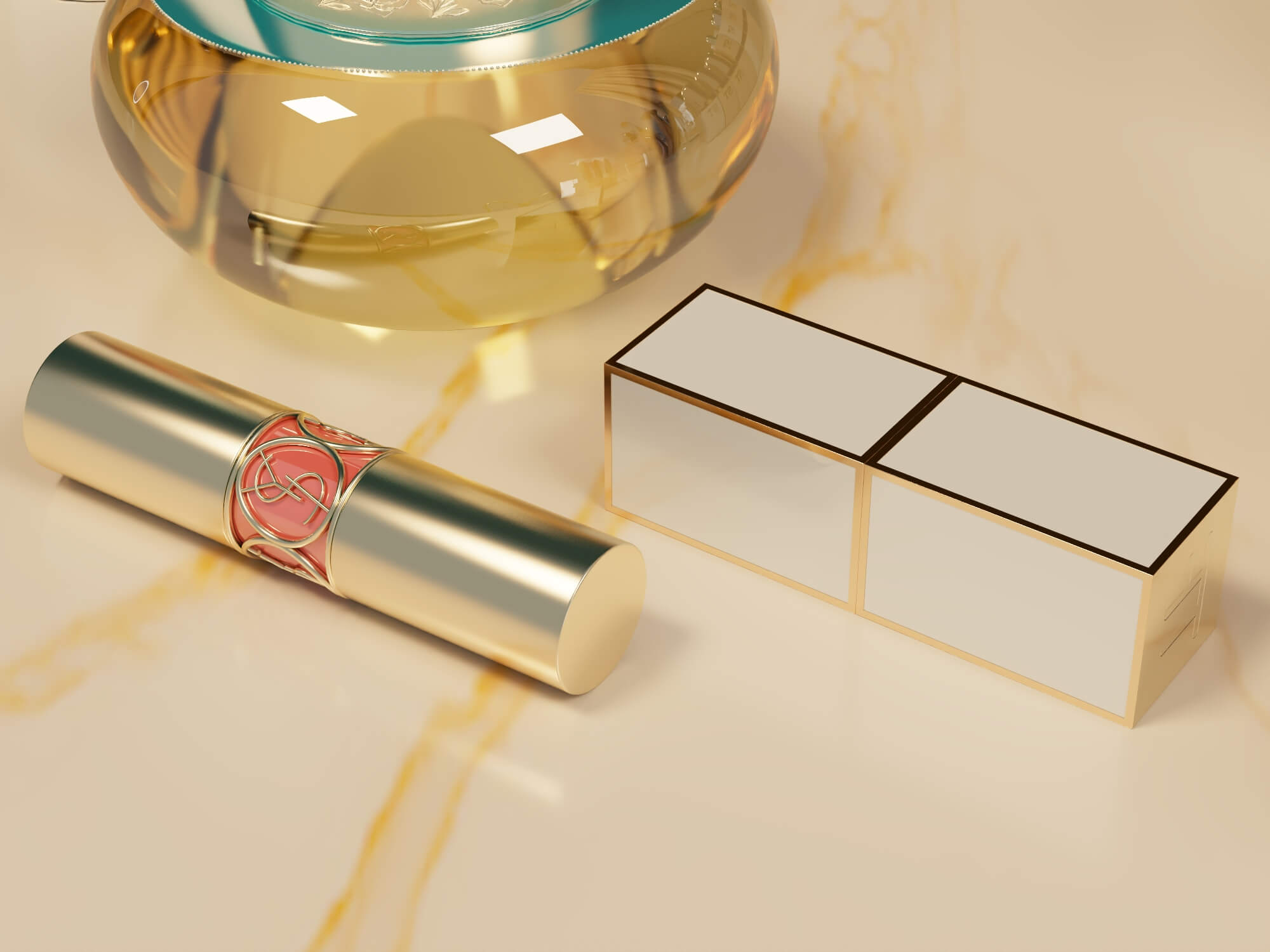 Luxury Cosmetics and Skincare Products Collection 3D Model