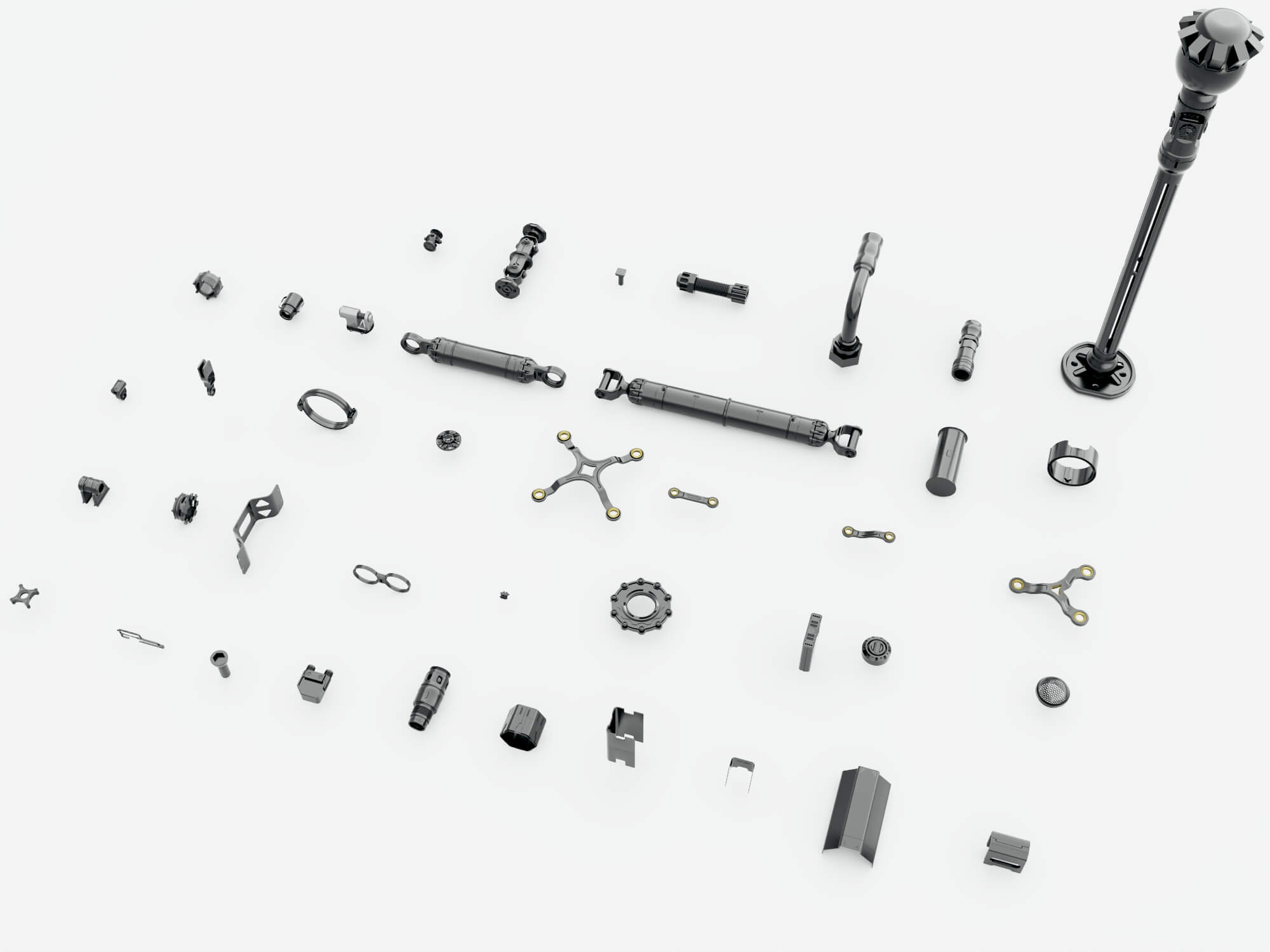 Mechanical Hardware and Industrial Parts Collection 3D Model