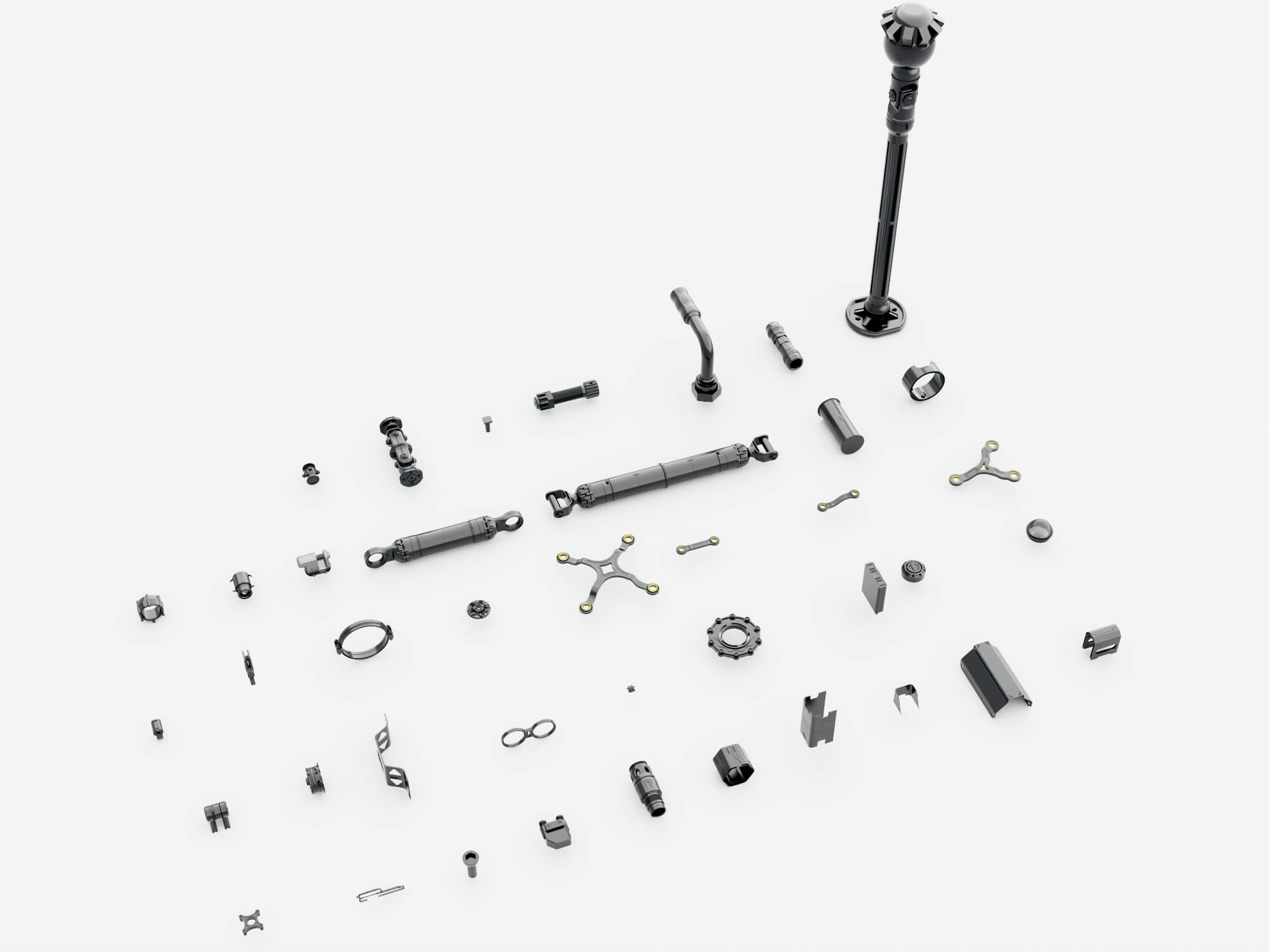 Mechanical Hardware and Industrial Parts Collection 3D Model