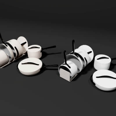 Modern Cookware Set Pots and Pans Collection 3D Model