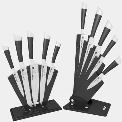 Modern Kitchen Knife Set with Stand Collection
