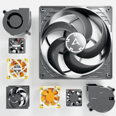 PC Cooling Fans Collection Case Fans and Blowers 3D Model