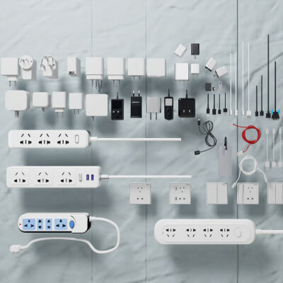Power Plugs Chargers and Cables Collection