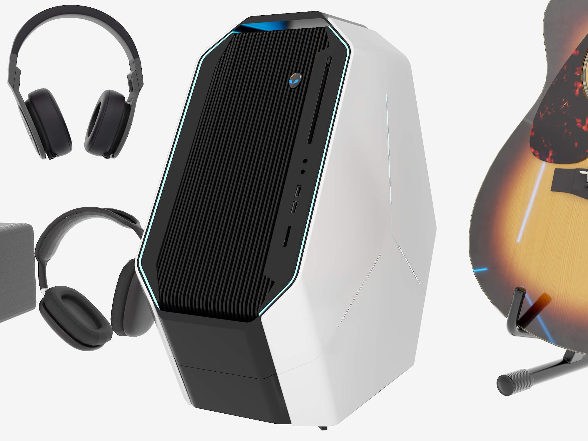 Tech Gadgets and Gaming Peripherals Collection 3D Model