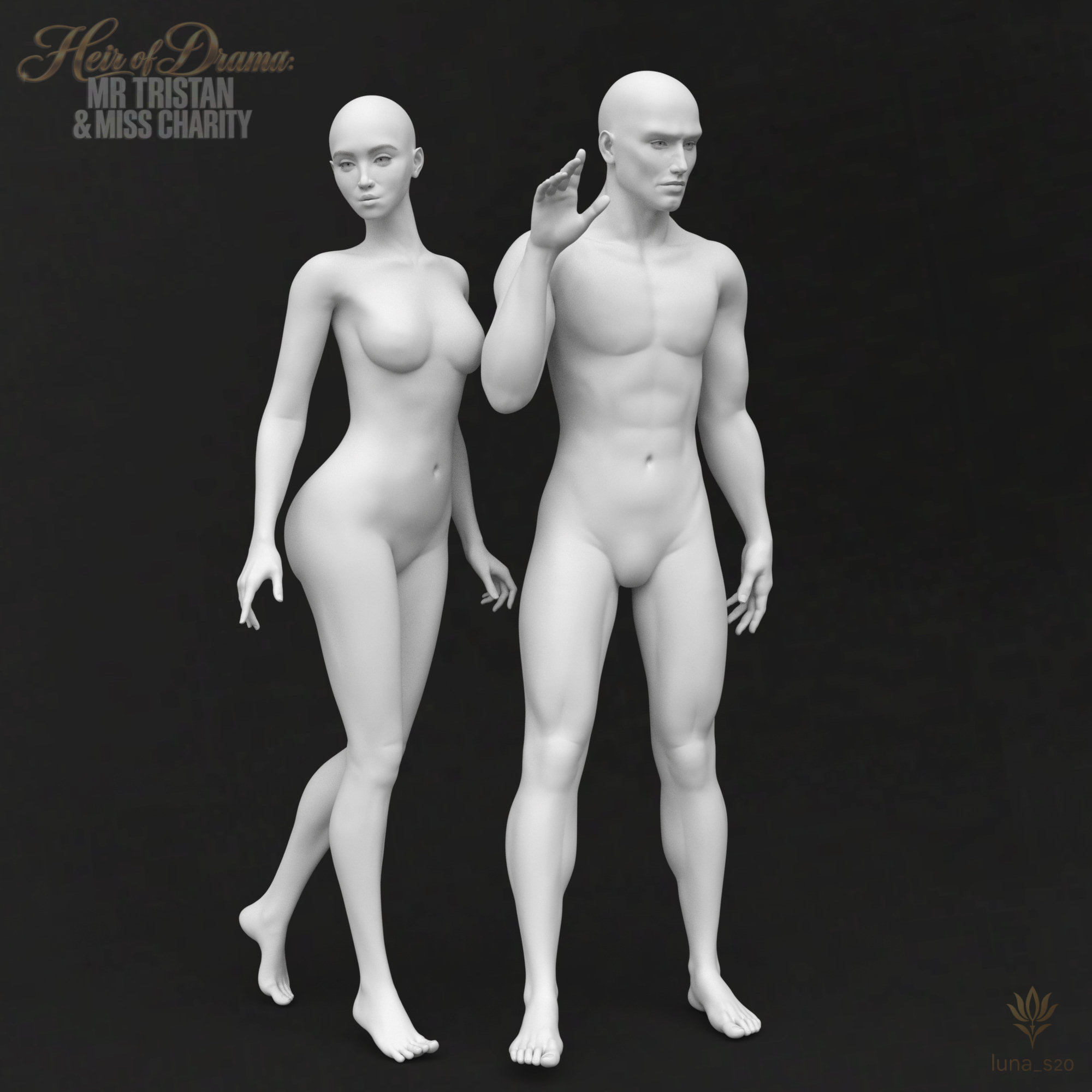 Heir of Drama Mr. Tristan & Miss Charity FBM Daz Content