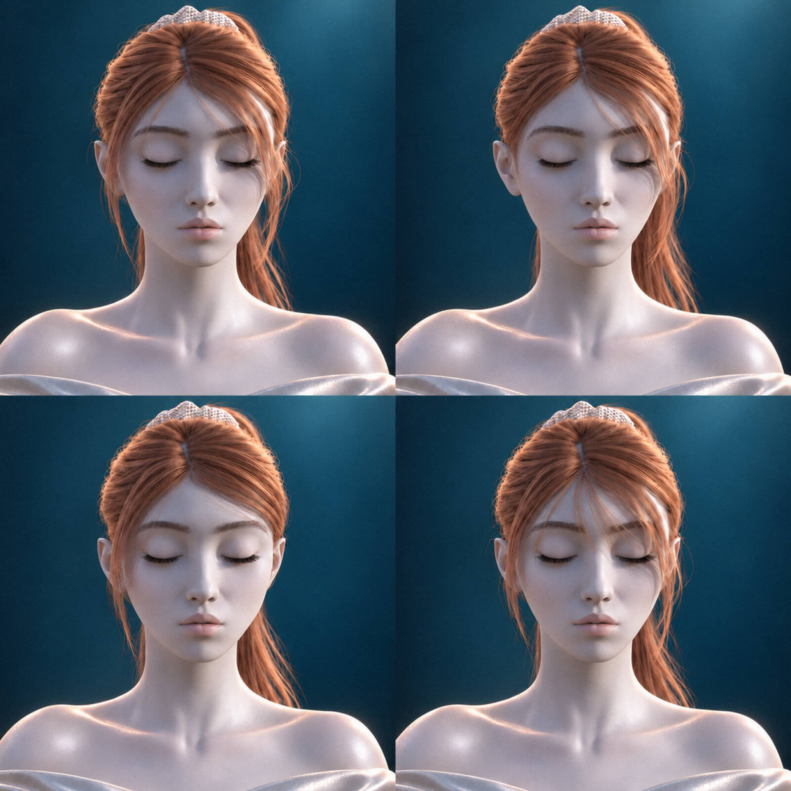 Morphs for Hana Ponytail Daz Content