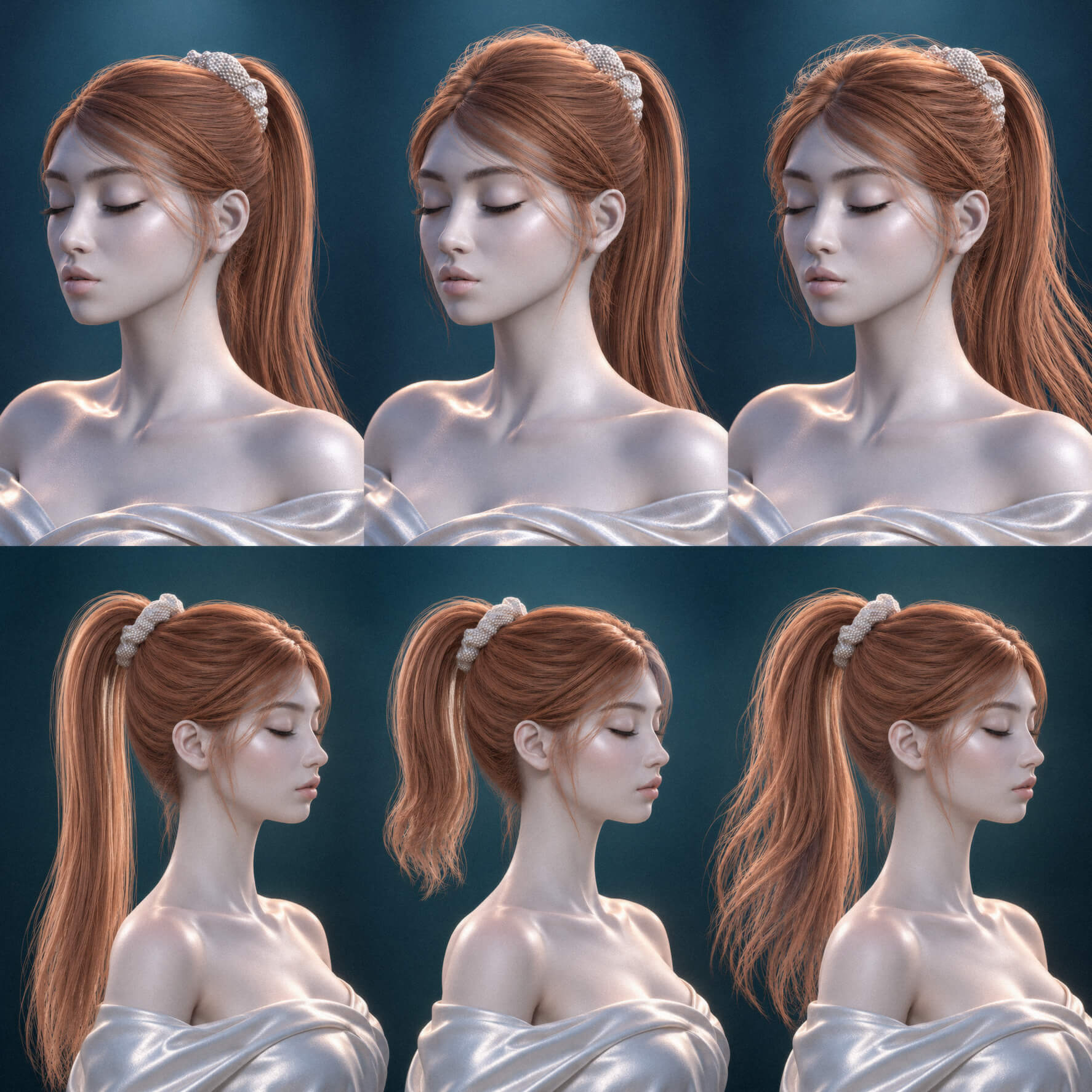 Morphs for Hana Ponytail Daz Content