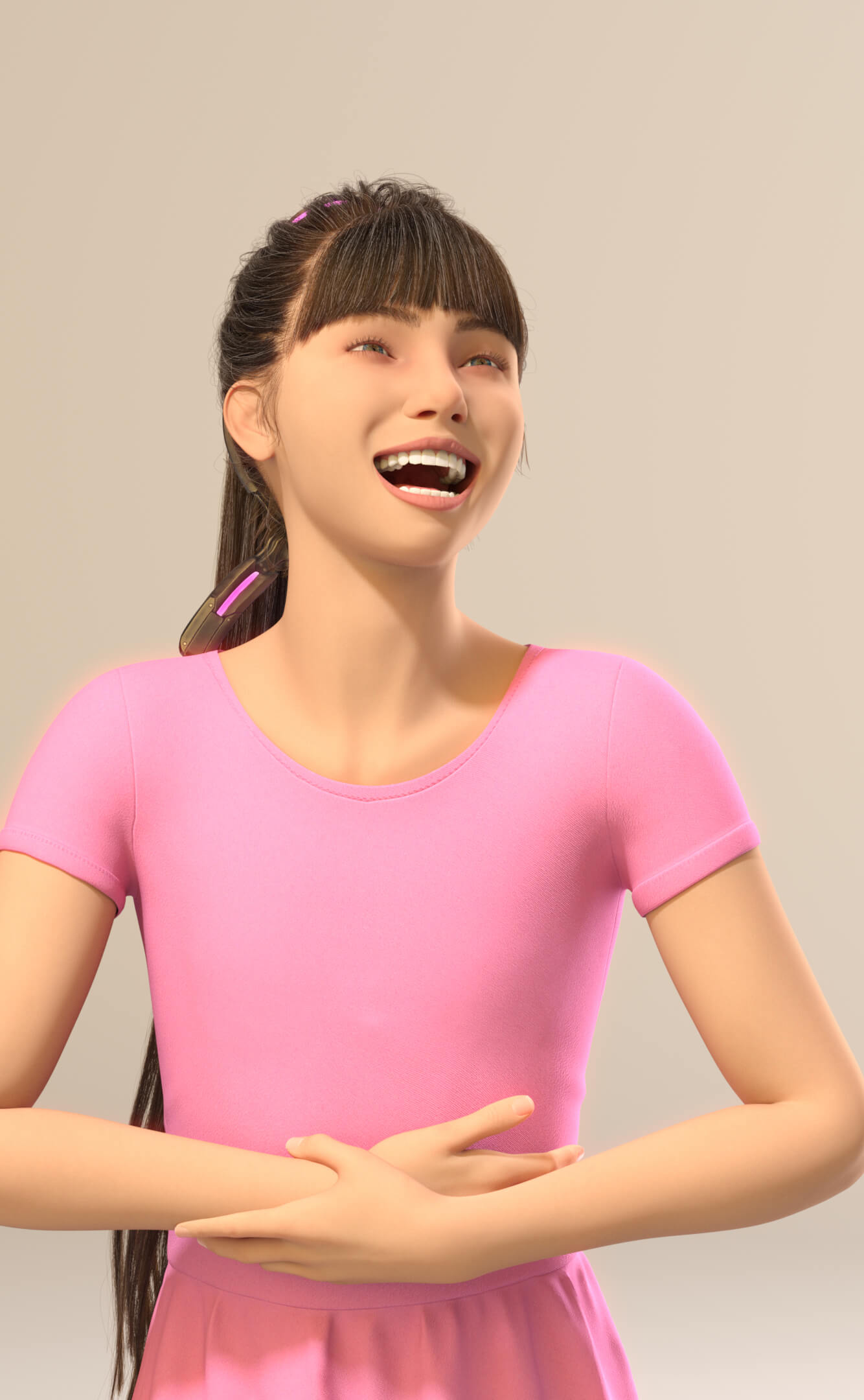 The Biggest Laugh - Irene - Coming Soon 3D Render, Digital Artwork by Luxe Muse