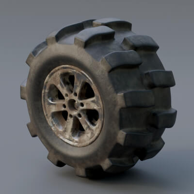 Stylized Wheel 3D Model
