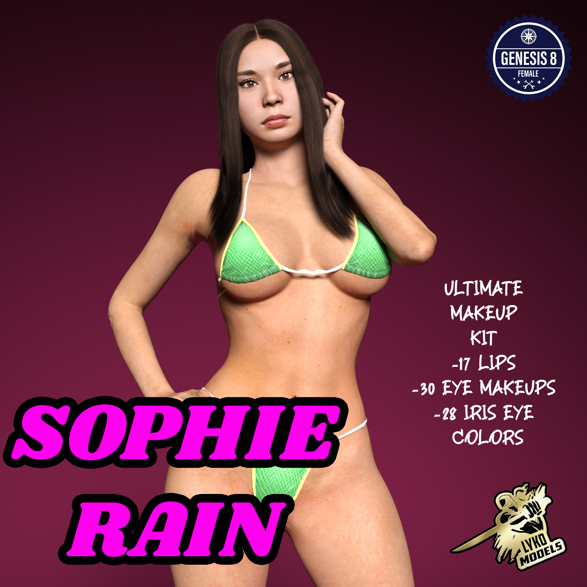 Sophie Rain 2026 G8F Character Package Daz Content