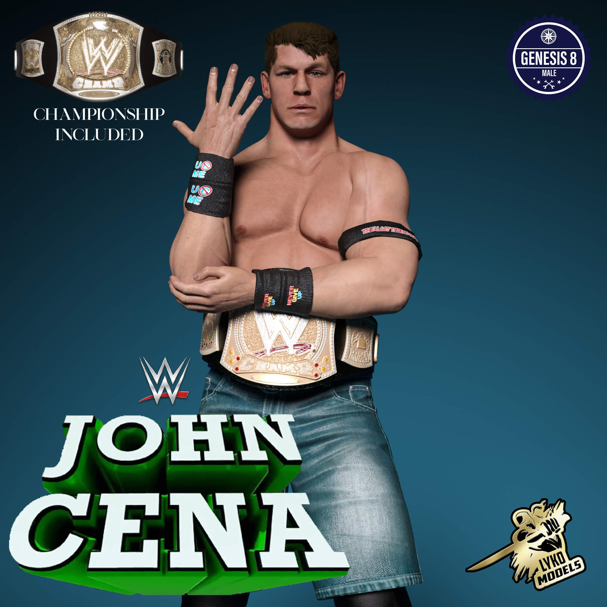 WWE John Cena WrestleMania 2025 G8M Character Package Daz Content