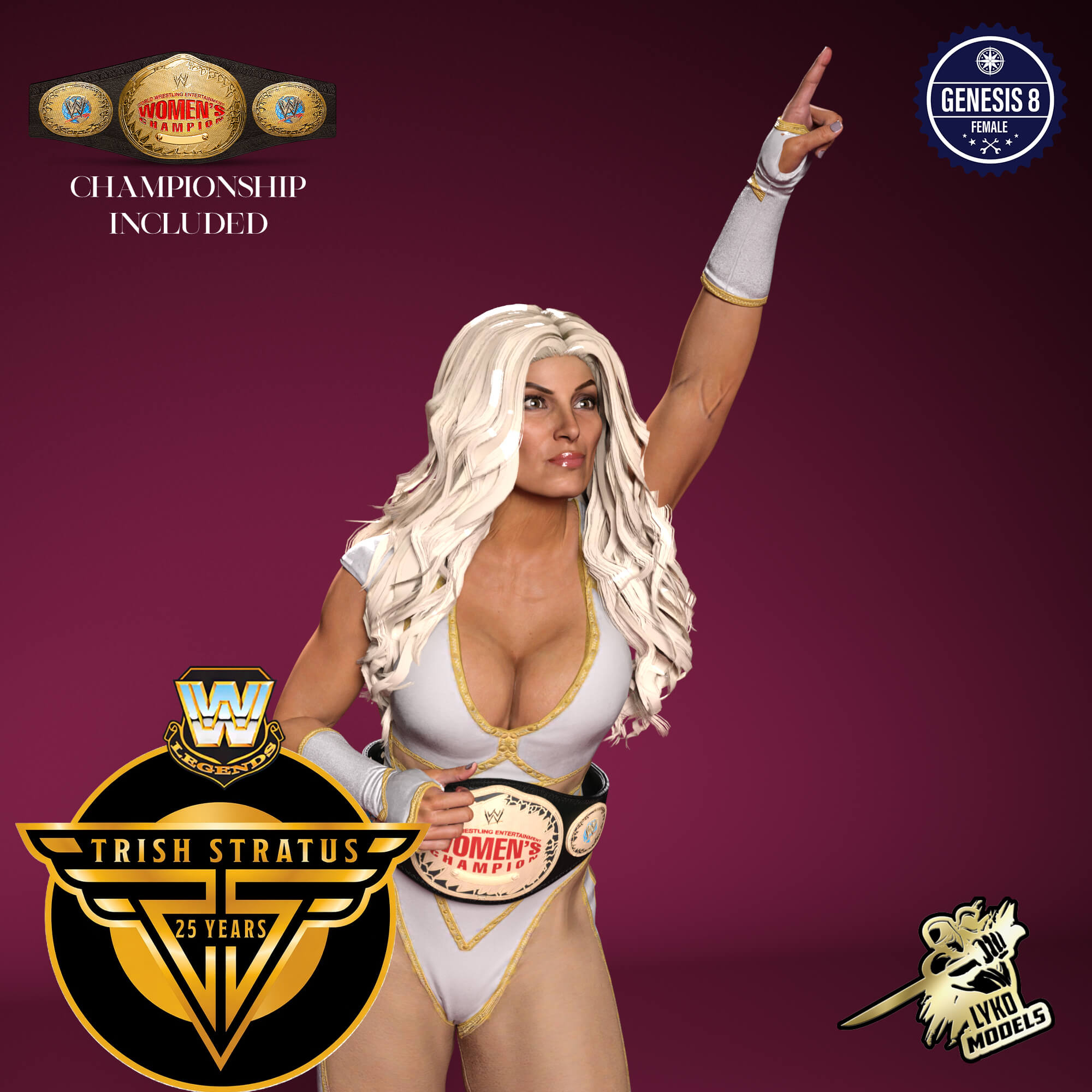 WWE Trish Stratus 2026 G8F Character Package Daz Content