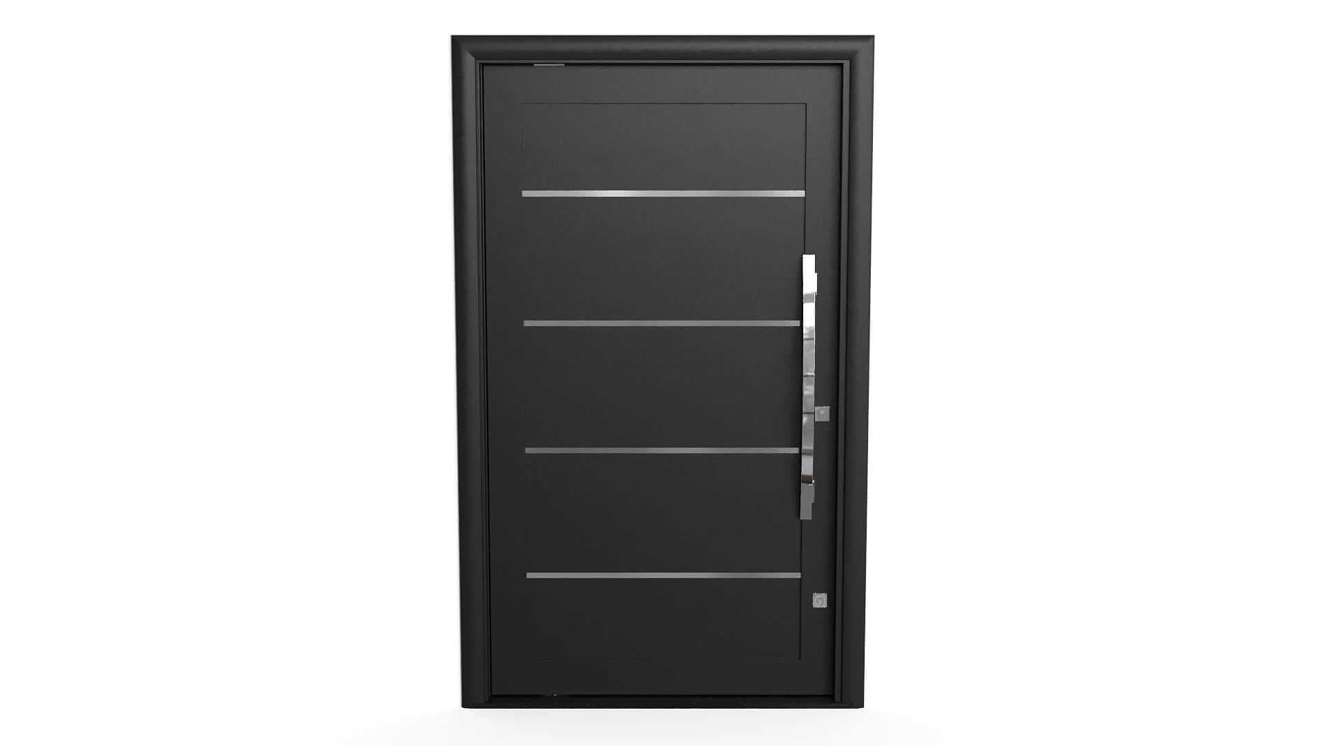 Modern Aluminum Pivot Door Collection in 3 Finishes 3D Model