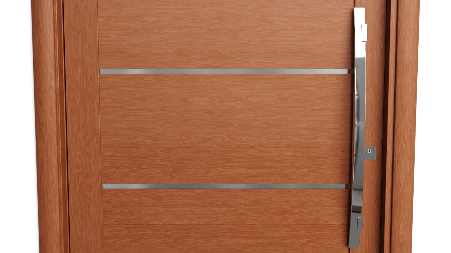Modern Aluminum Pivot Door Collection in 3 Finishes 3D Model