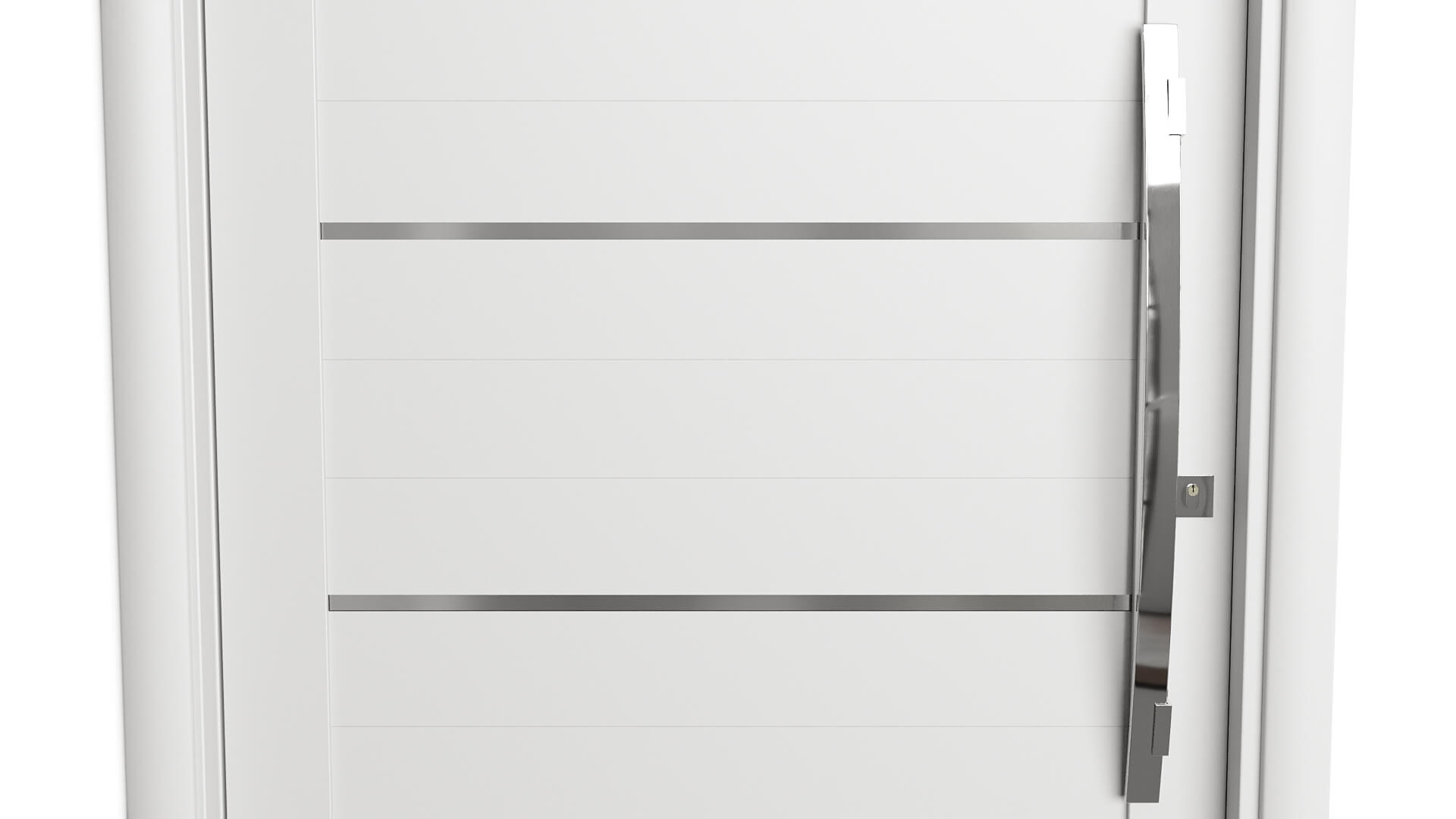 Modern Aluminum Pivot Door Collection in 3 Finishes 3D Model