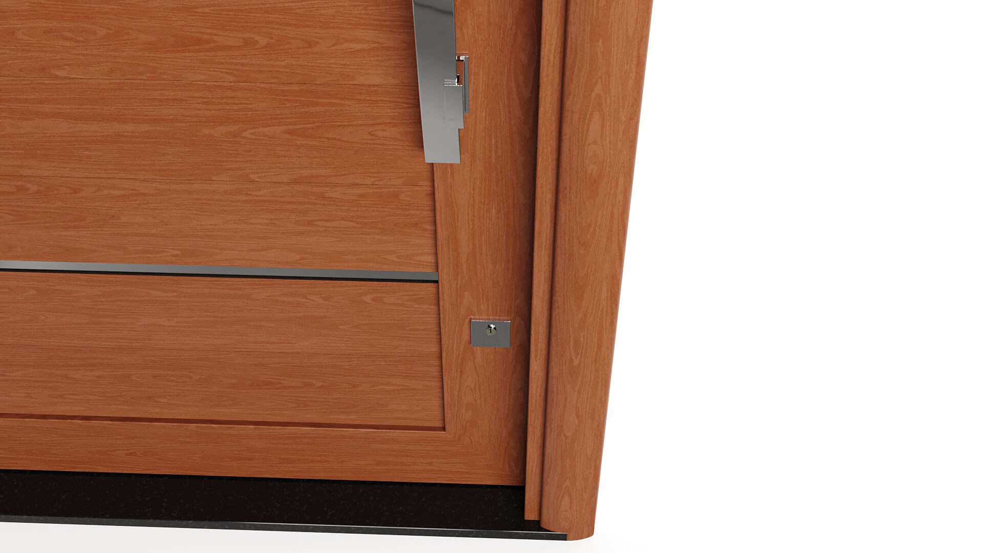 Modern Aluminum Pivot Door Collection in 3 Finishes 3D Model