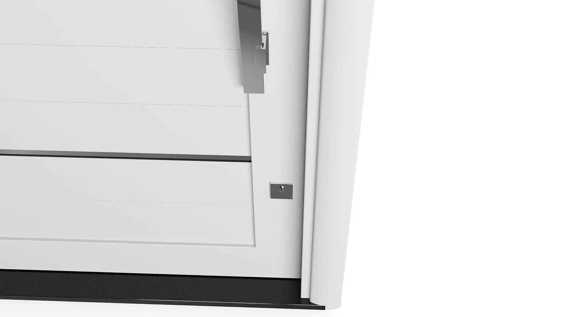 Modern Aluminum Pivot Door Collection in 3 Finishes 3D Model