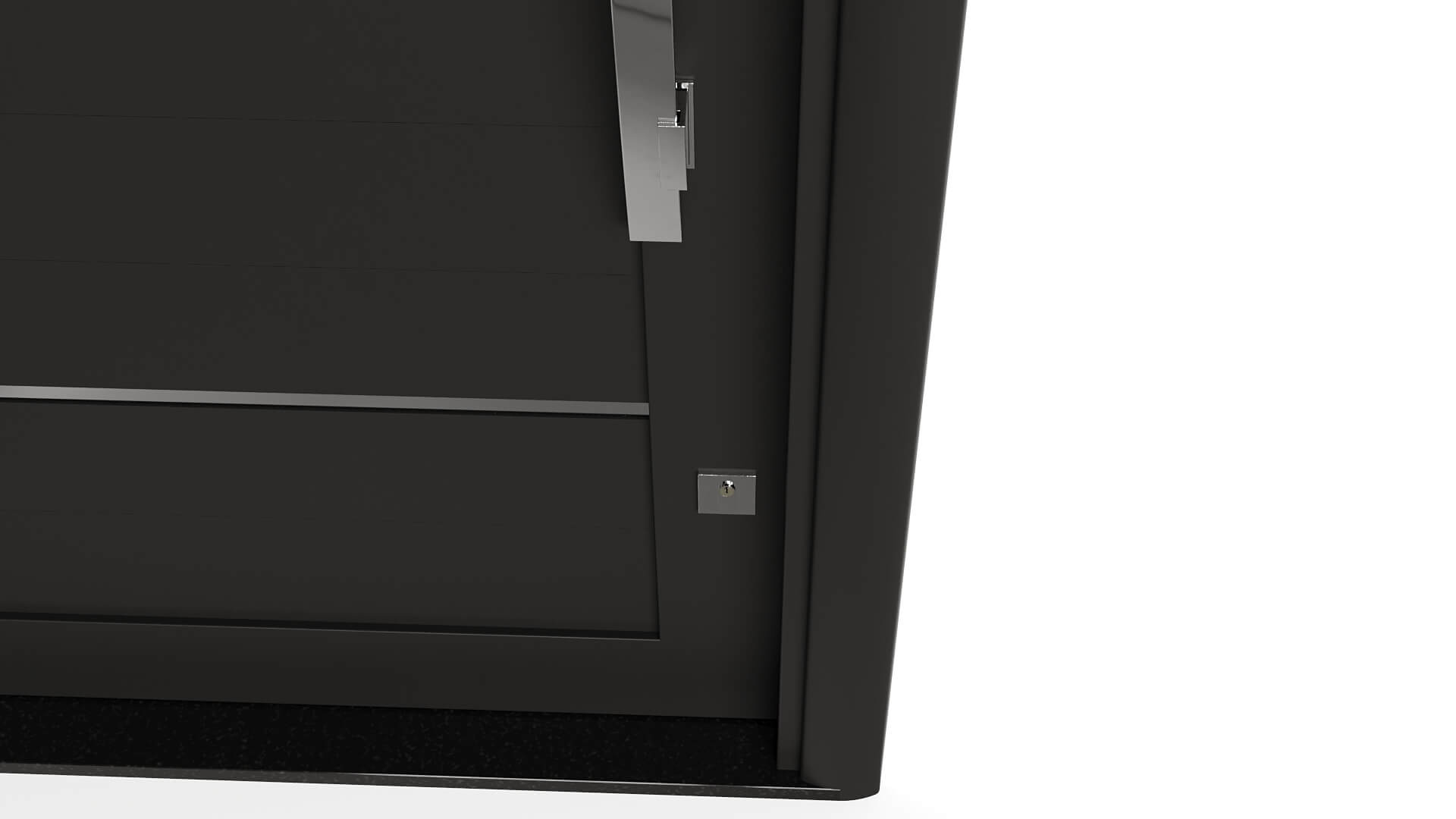 Modern Aluminum Pivot Door Collection in 3 Finishes 3D Model