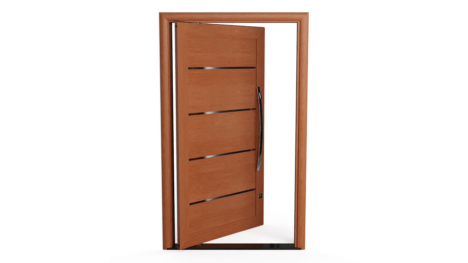 Modern Aluminum Pivot Door Collection in 3 Finishes 3D Model