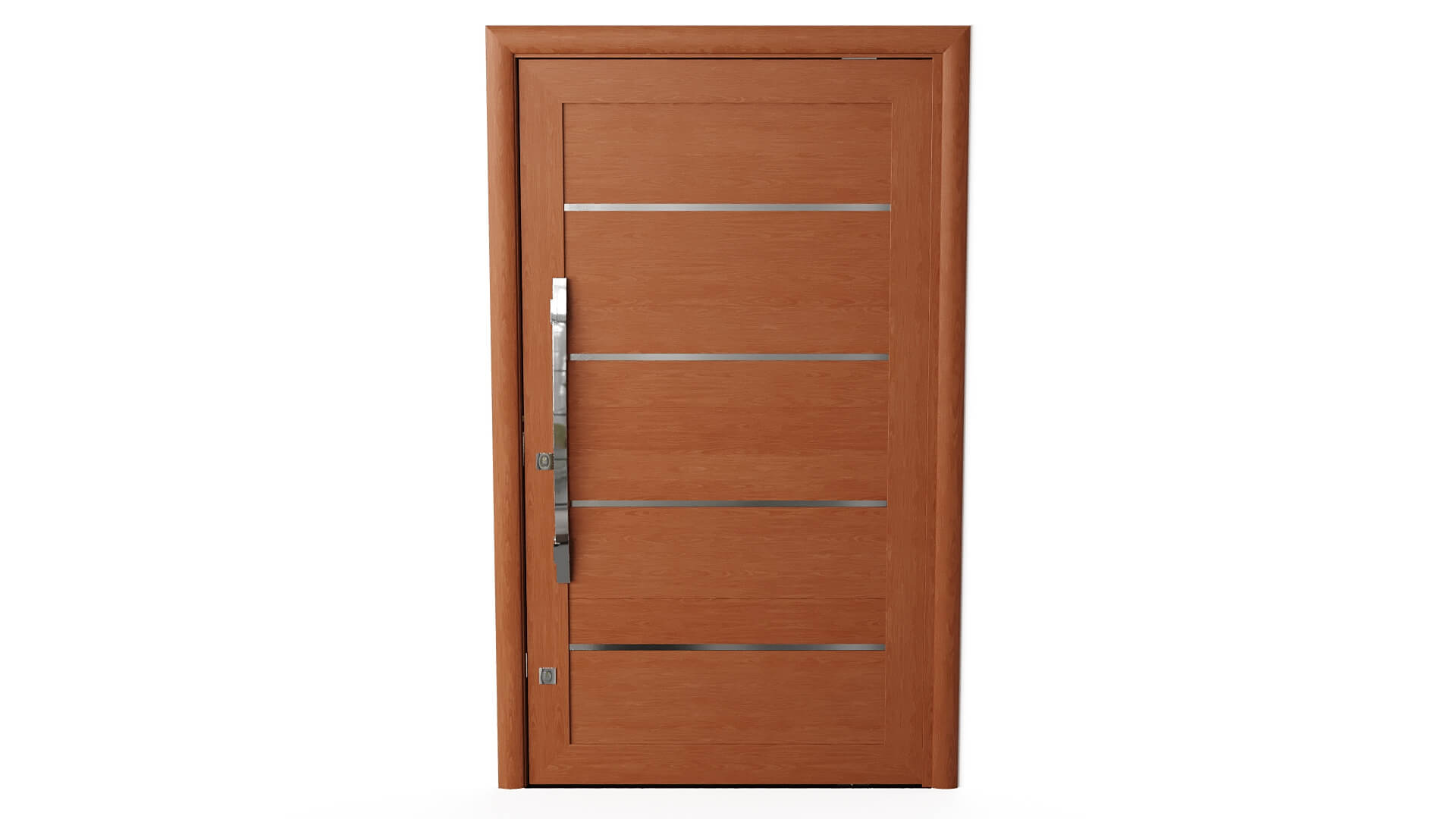 Modern Aluminum Pivot Door Collection in 3 Finishes 3D Model