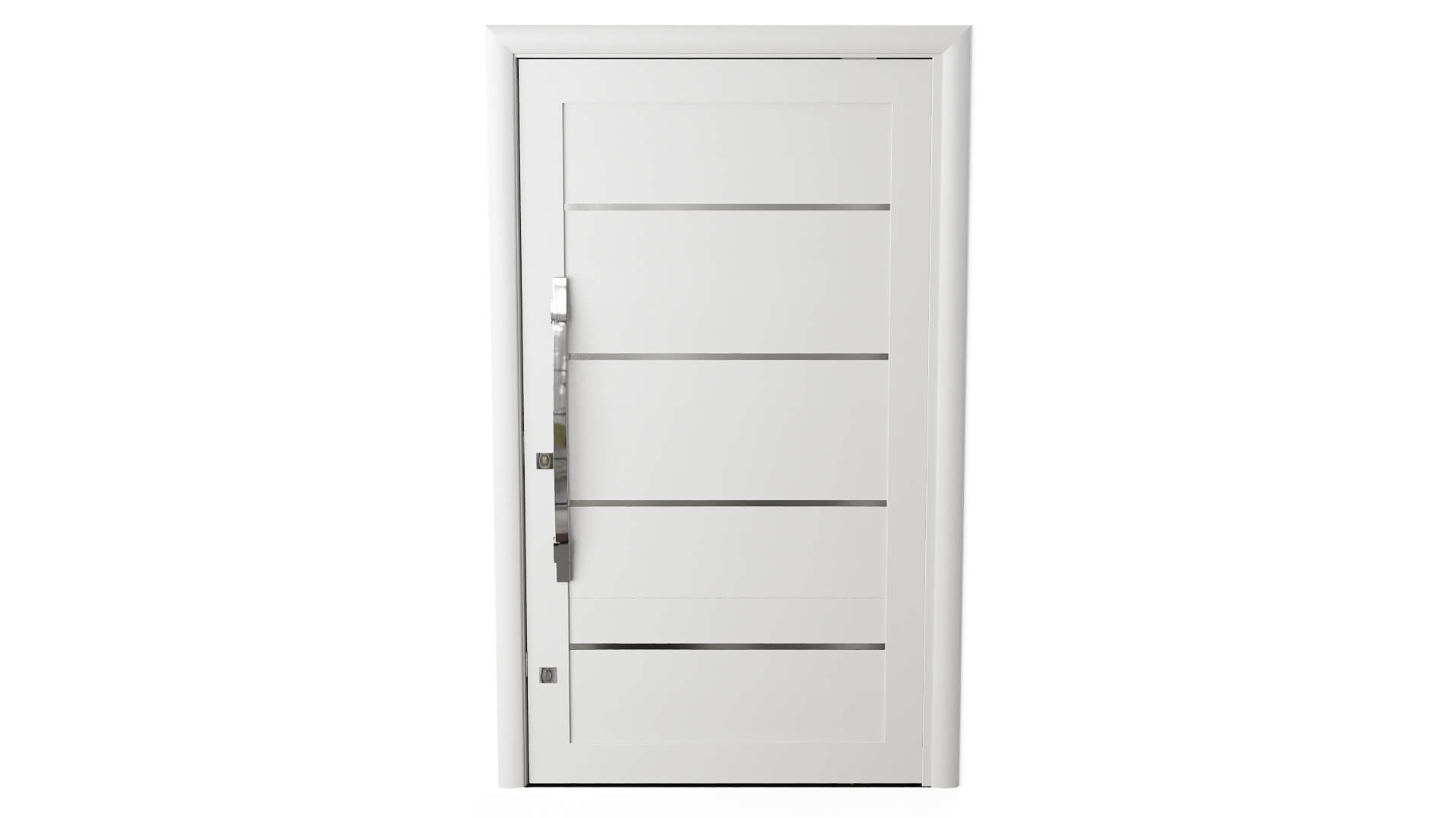 Modern Aluminum Pivot Door Collection in 3 Finishes 3D Model