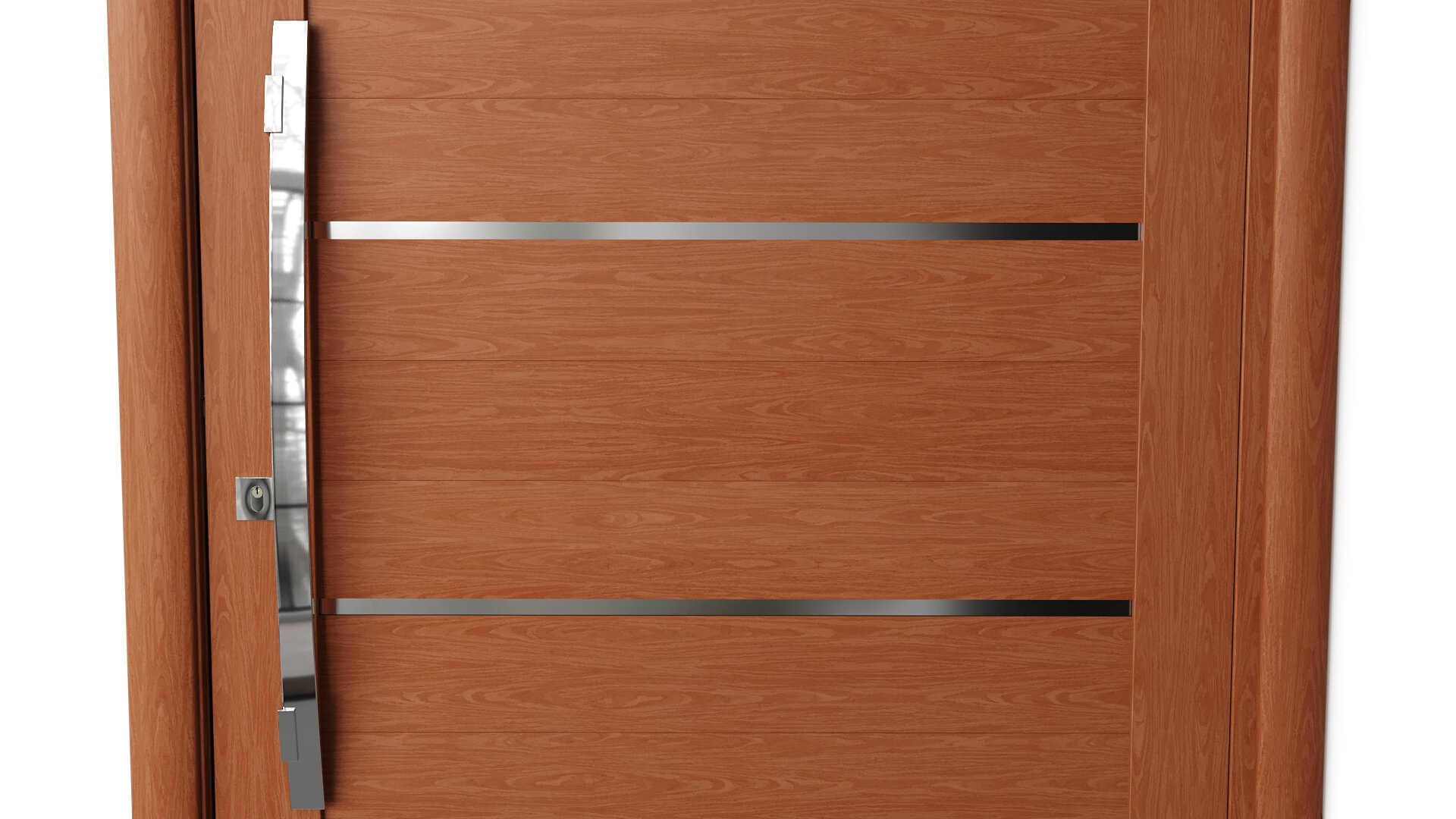 Modern Aluminum Pivot Door Collection in 3 Finishes 3D Model