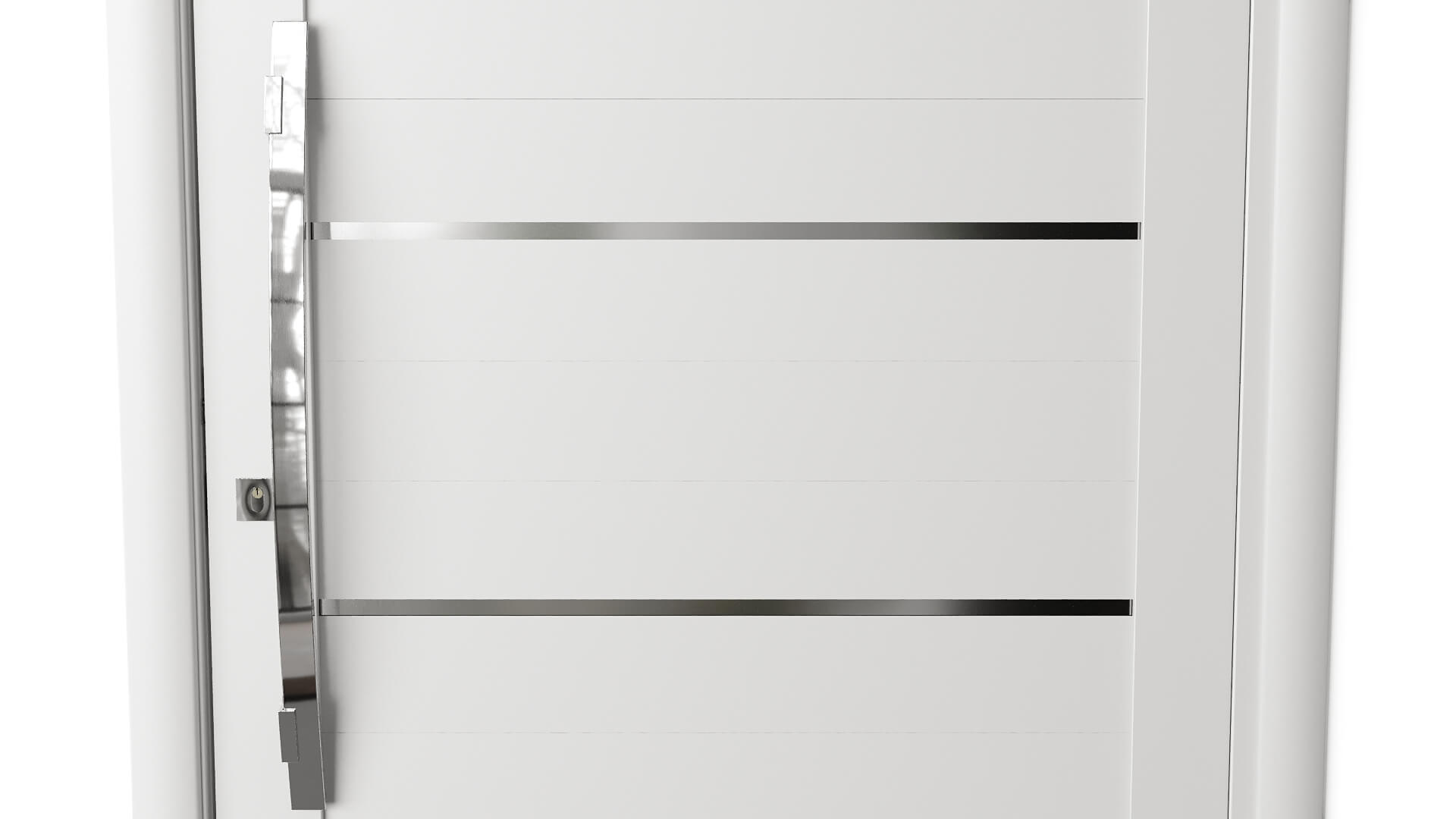 Modern Aluminum Pivot Door Collection in 3 Finishes 3D Model