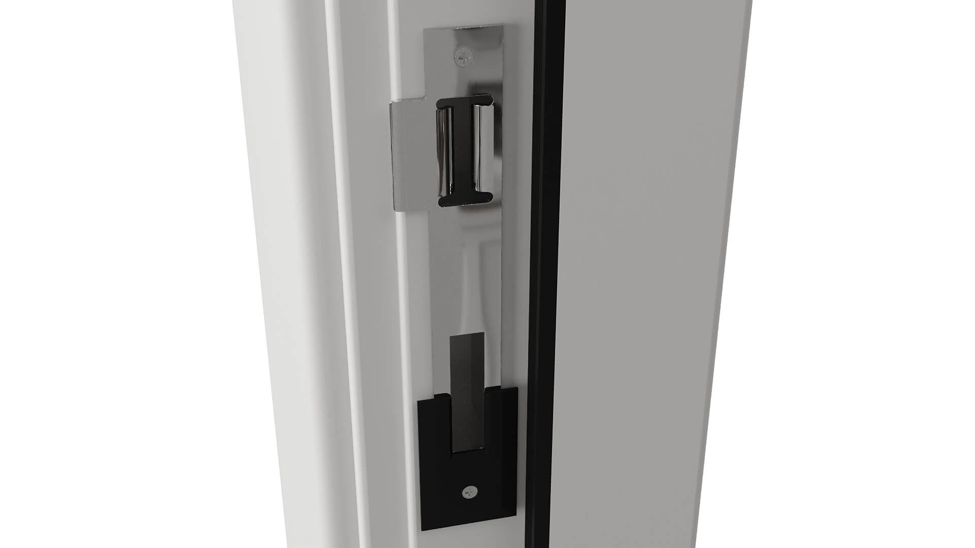 Modern Aluminum Pivot Door Collection in 3 Finishes 3D Model