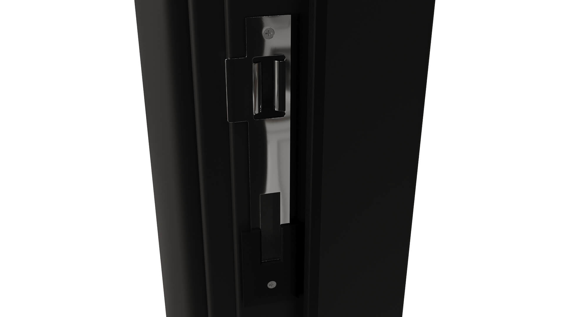 Modern Aluminum Pivot Door Collection in 3 Finishes 3D Model