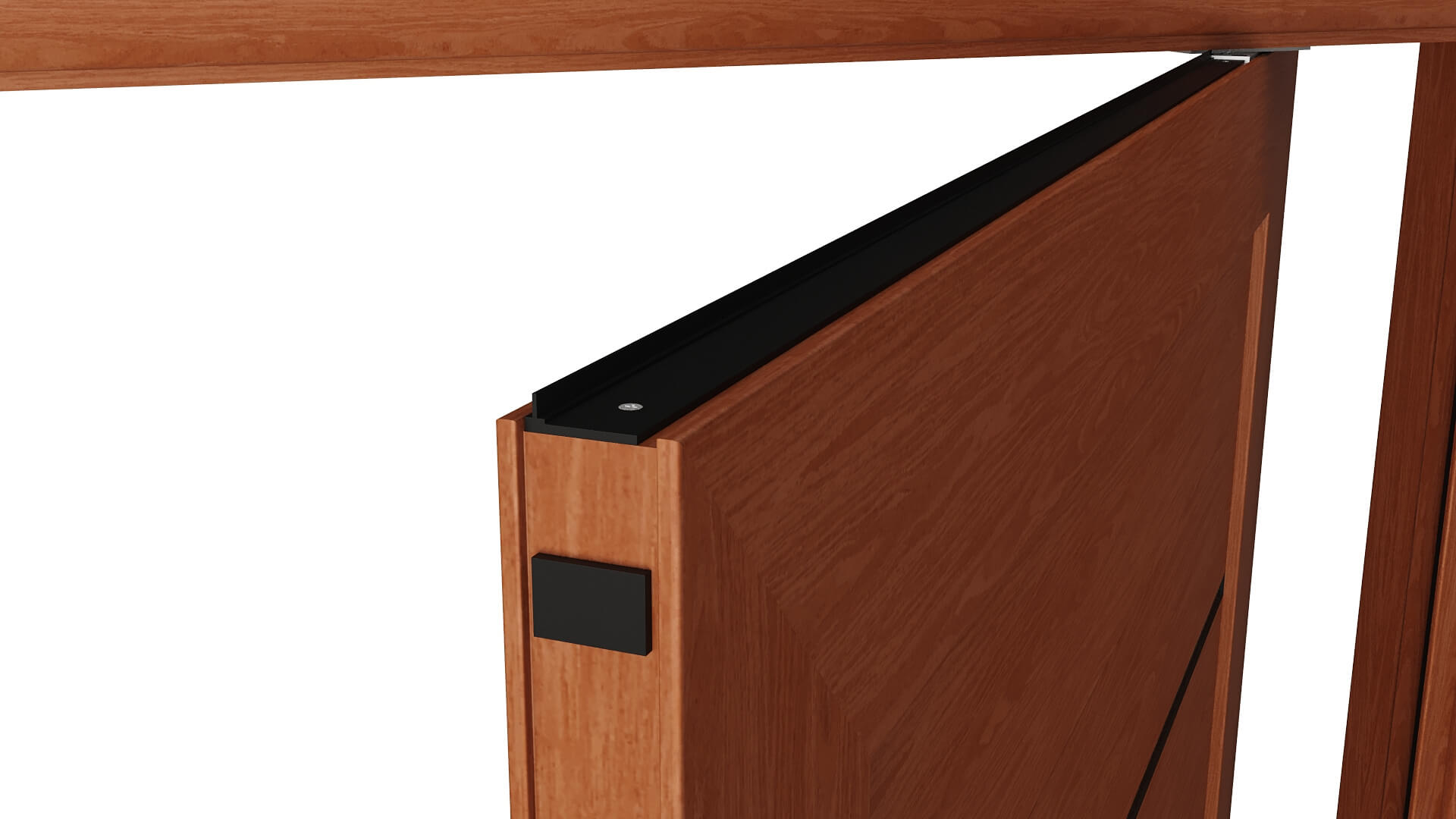 Modern Aluminum Pivot Door Collection in 3 Finishes 3D Model