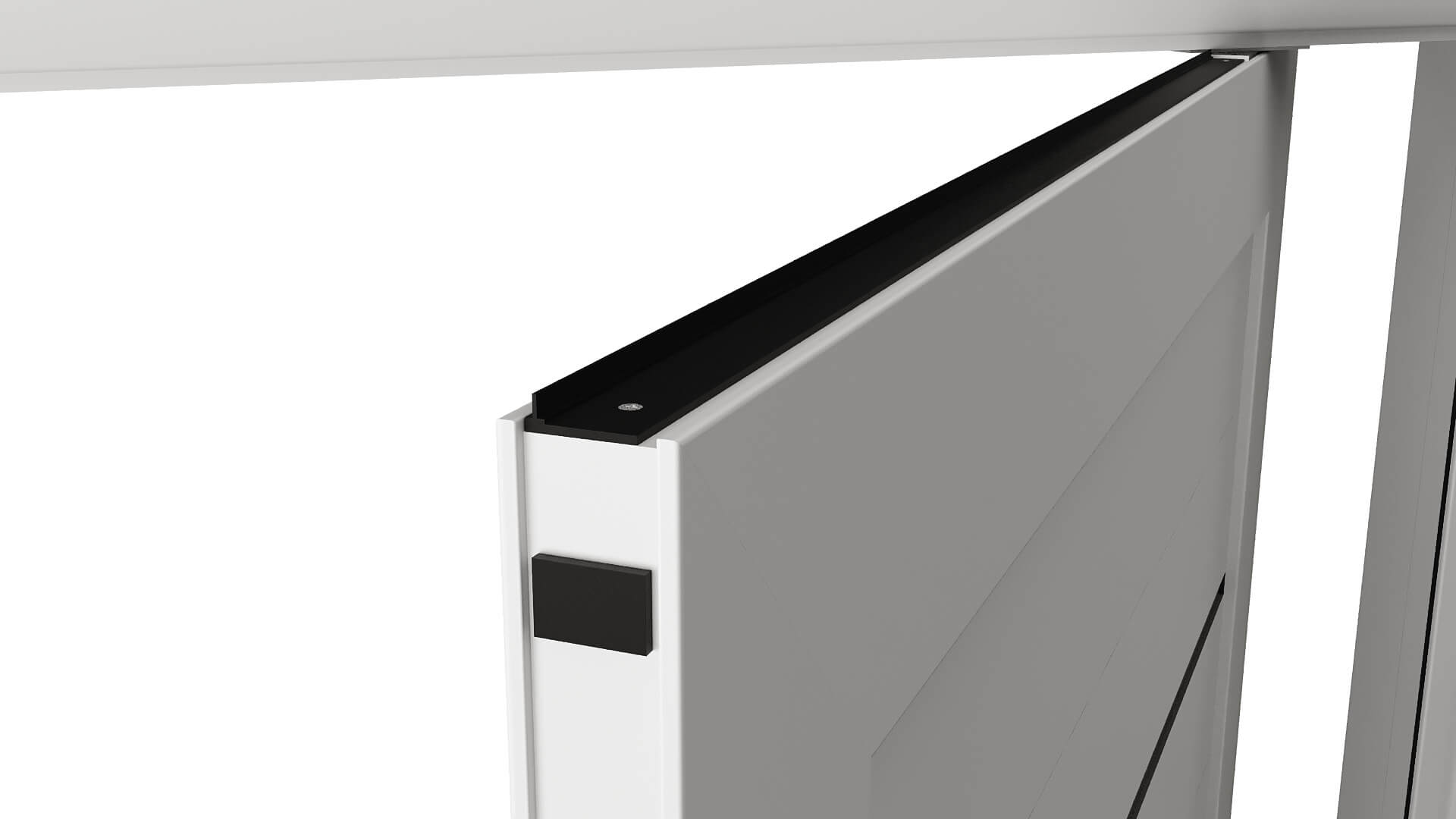 Modern Aluminum Pivot Door Collection in 3 Finishes 3D Model