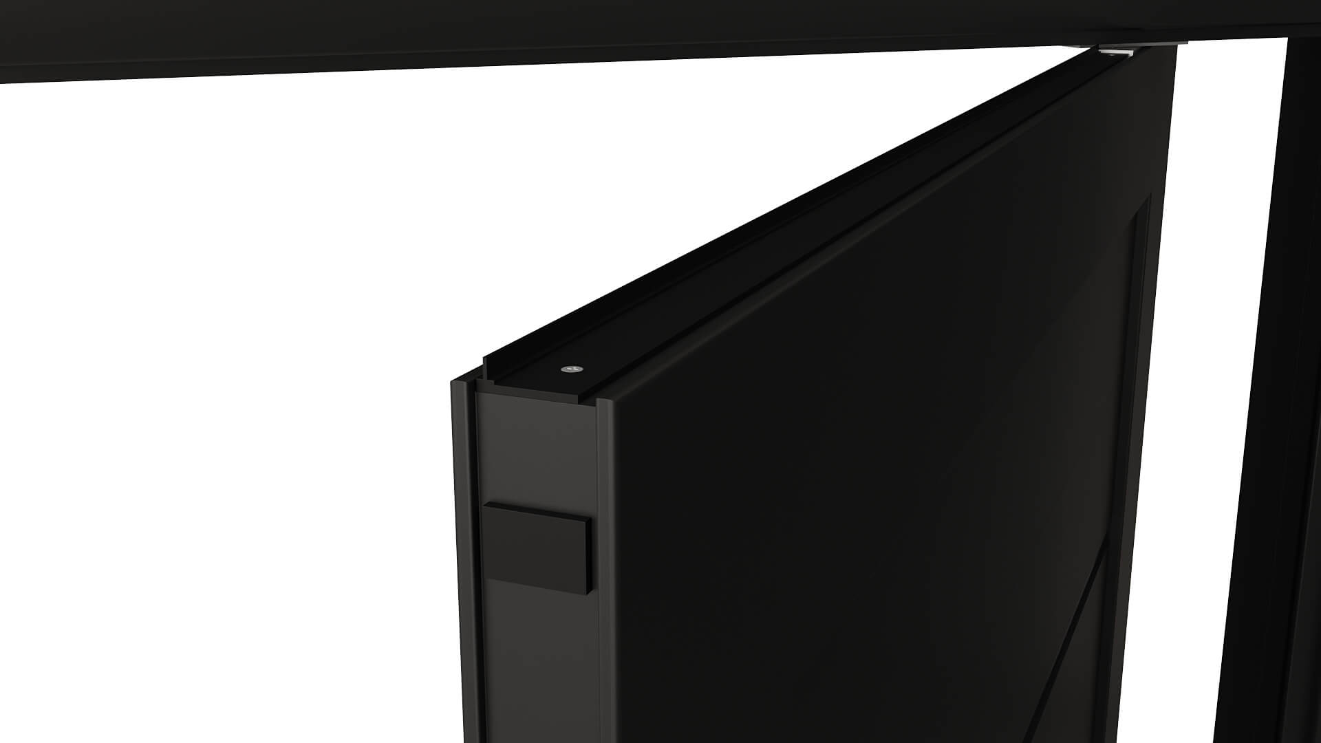 Modern Aluminum Pivot Door Collection in 3 Finishes 3D Model