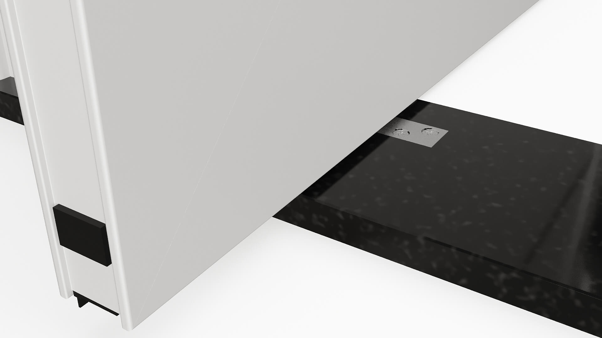 Modern Aluminum Pivot Door Collection in 3 Finishes 3D Model