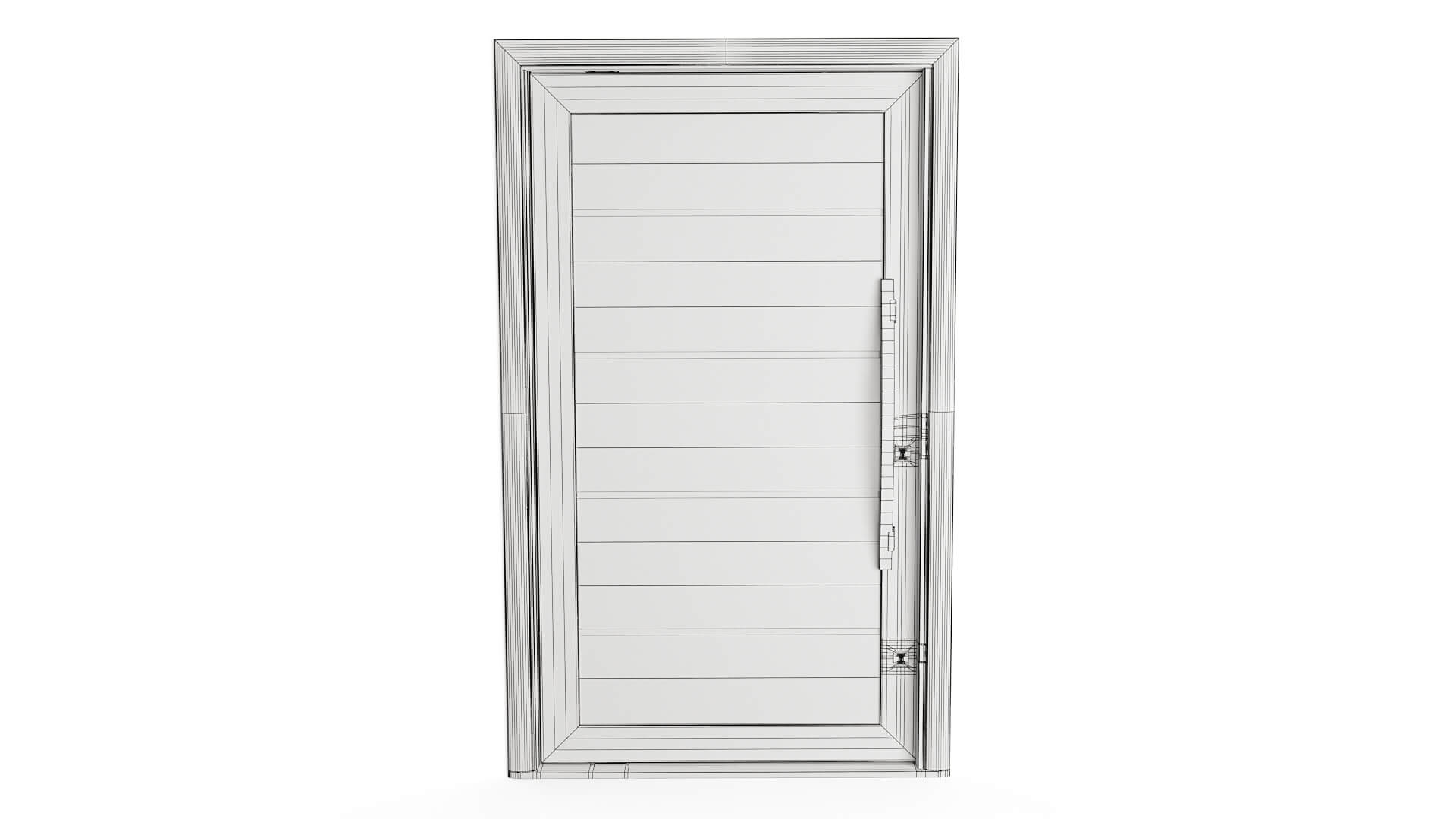 Modern Aluminum Pivot Door Collection in 3 Finishes 3D Model