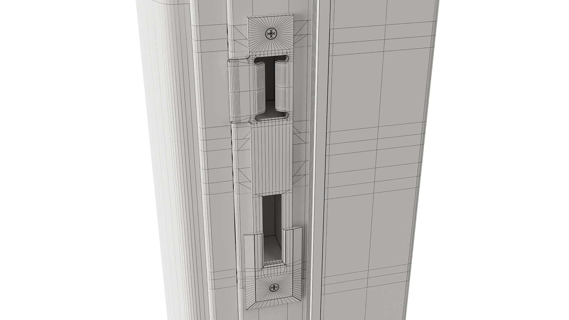 Modern Aluminum Pivot Door Collection in 3 Finishes 3D Model