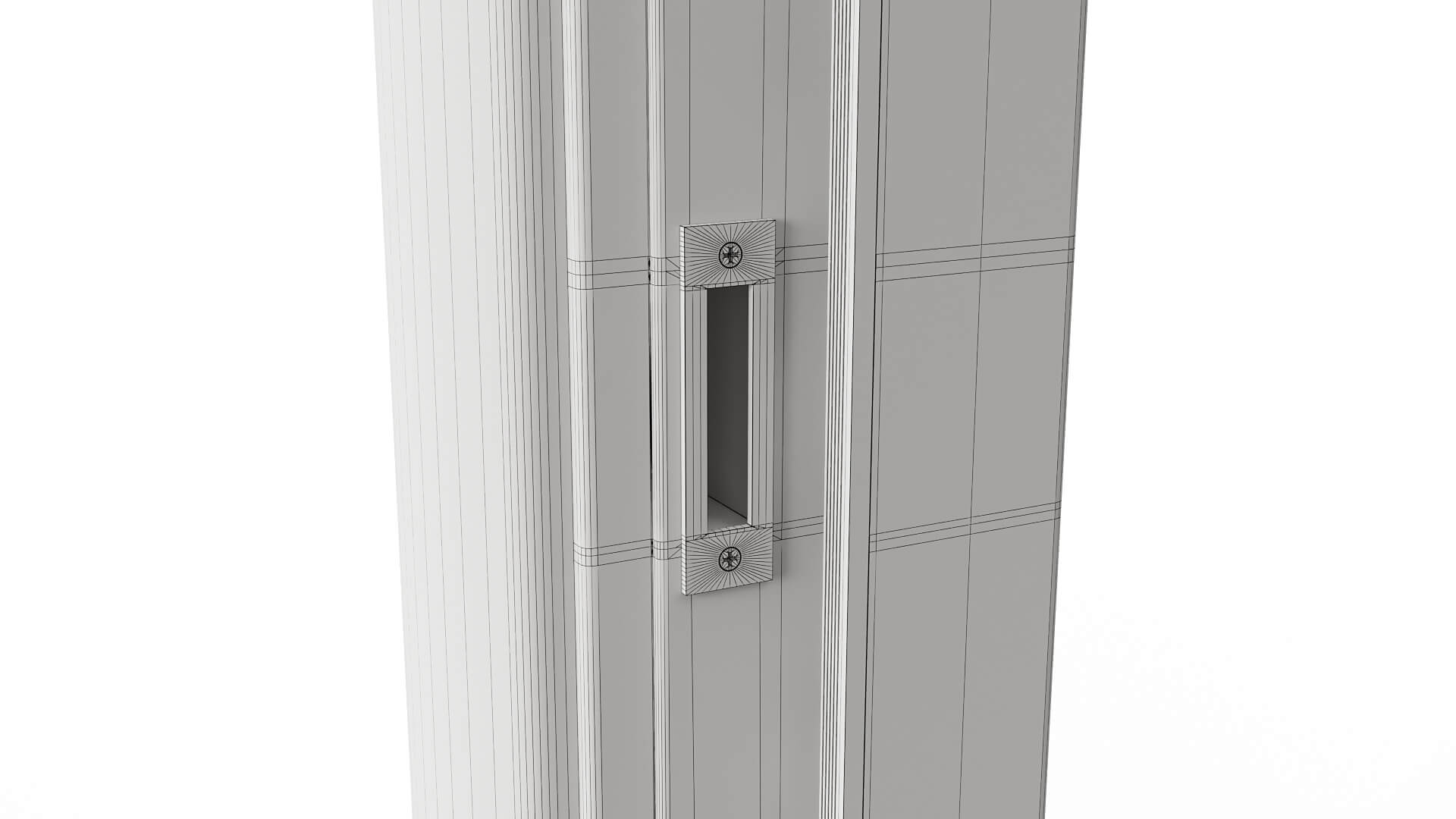 Modern Aluminum Pivot Door Collection in 3 Finishes 3D Model