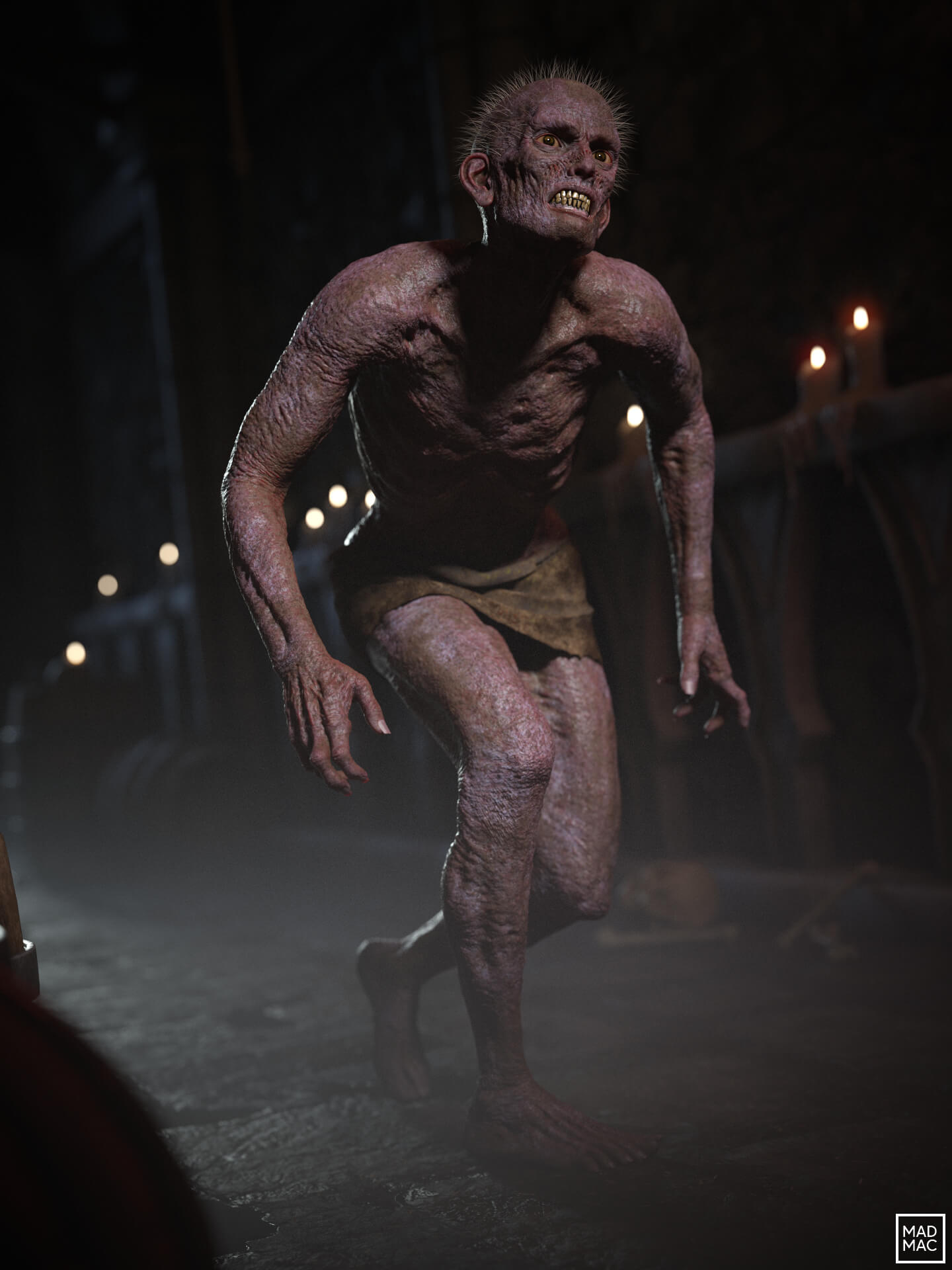 The Crypt Crawler 3D Render, Digital Artwork by Mad Mac