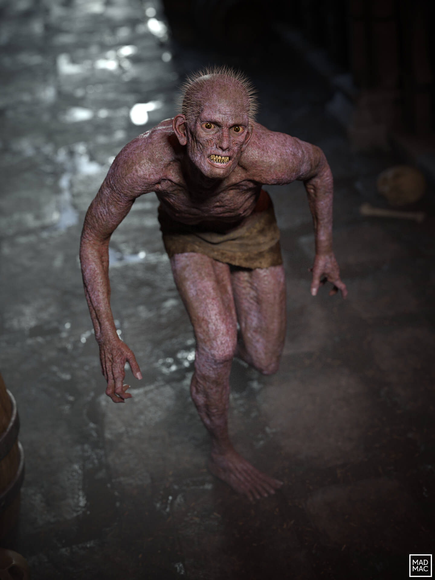 The Crypt Crawler 3D Render, Digital Artwork by Mad Mac