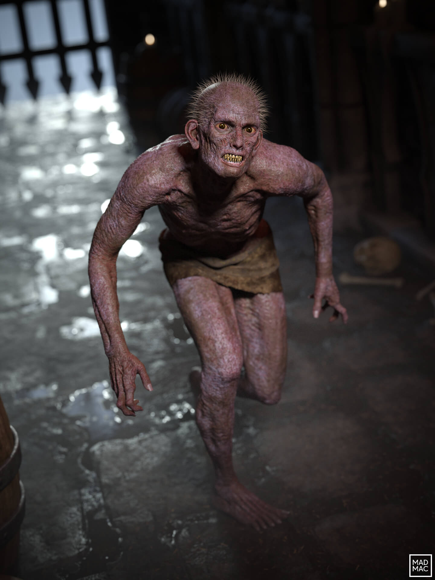 The Crypt Crawler 3D Render, Digital Artwork by Mad Mac