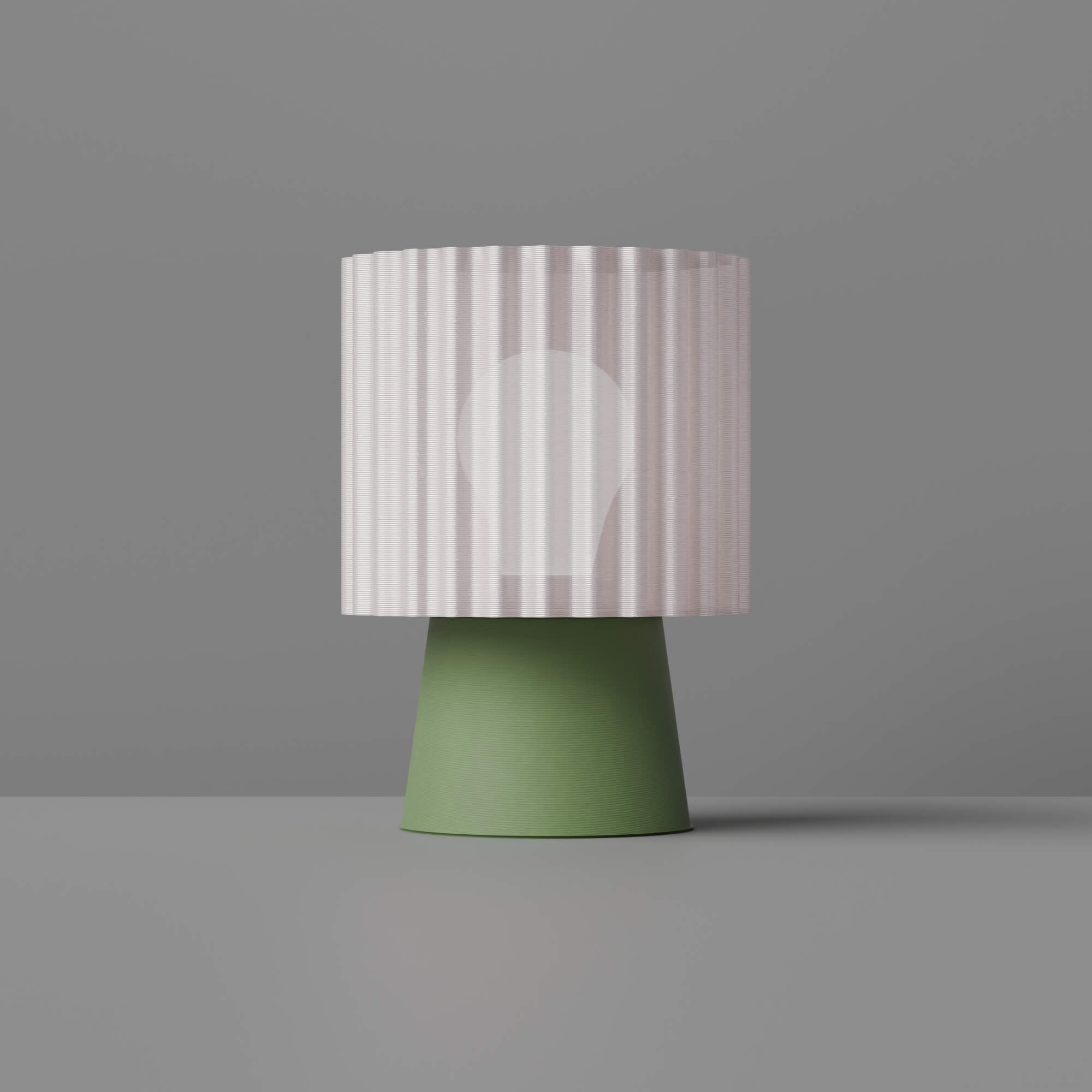 Modern Ribbed Table Lamp 3D Model for E27 Bulb Bedside Night 3D Model