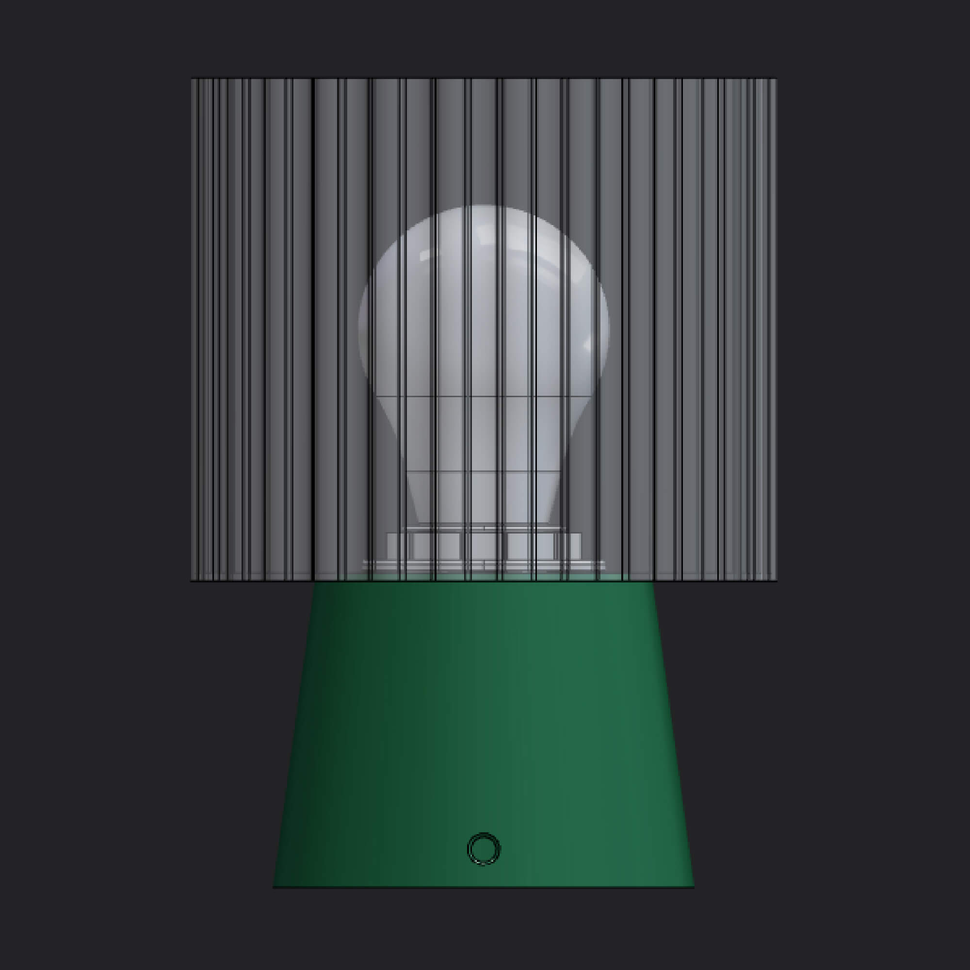 Modern Ribbed Table Lamp 3D Model for E27 Bulb Bedside Night 3D Model