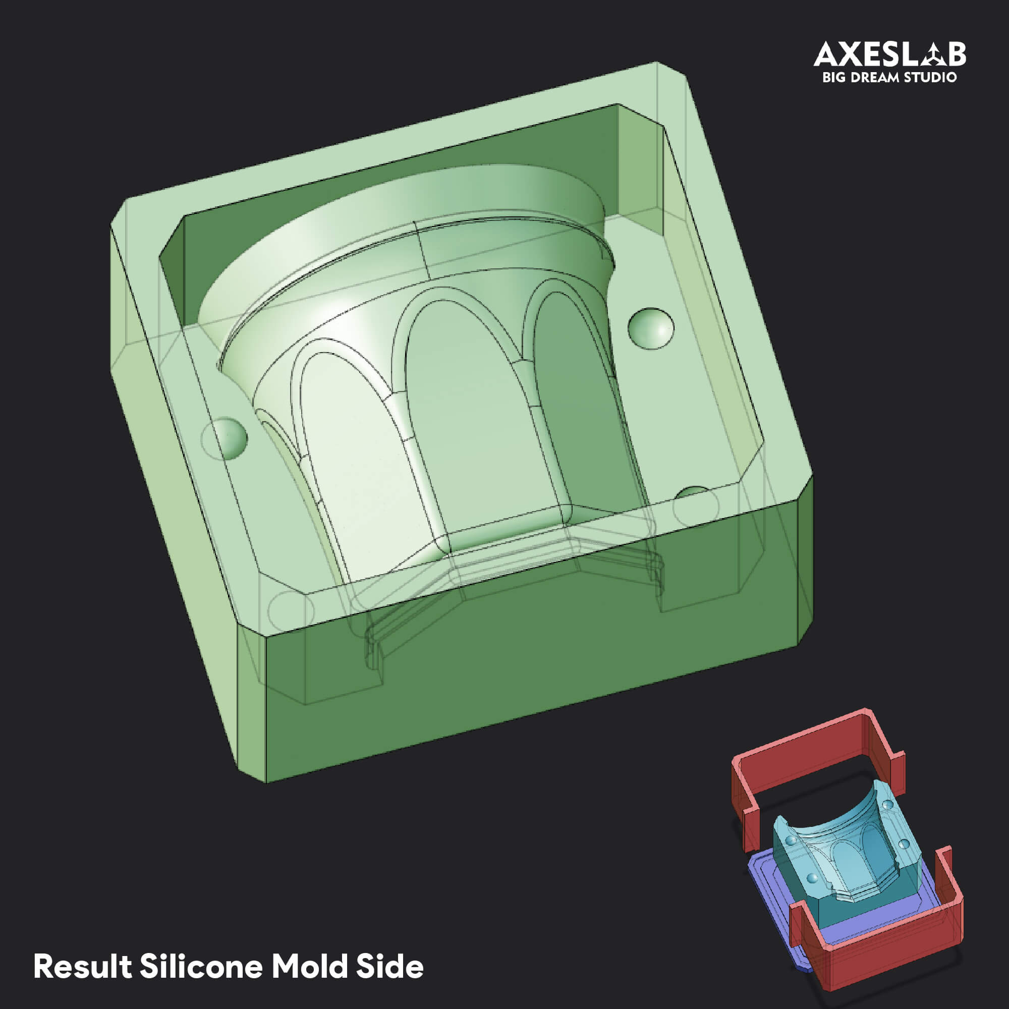 Silicone Cup Mold Housing and Slip Casting System 3D Model 3D Model