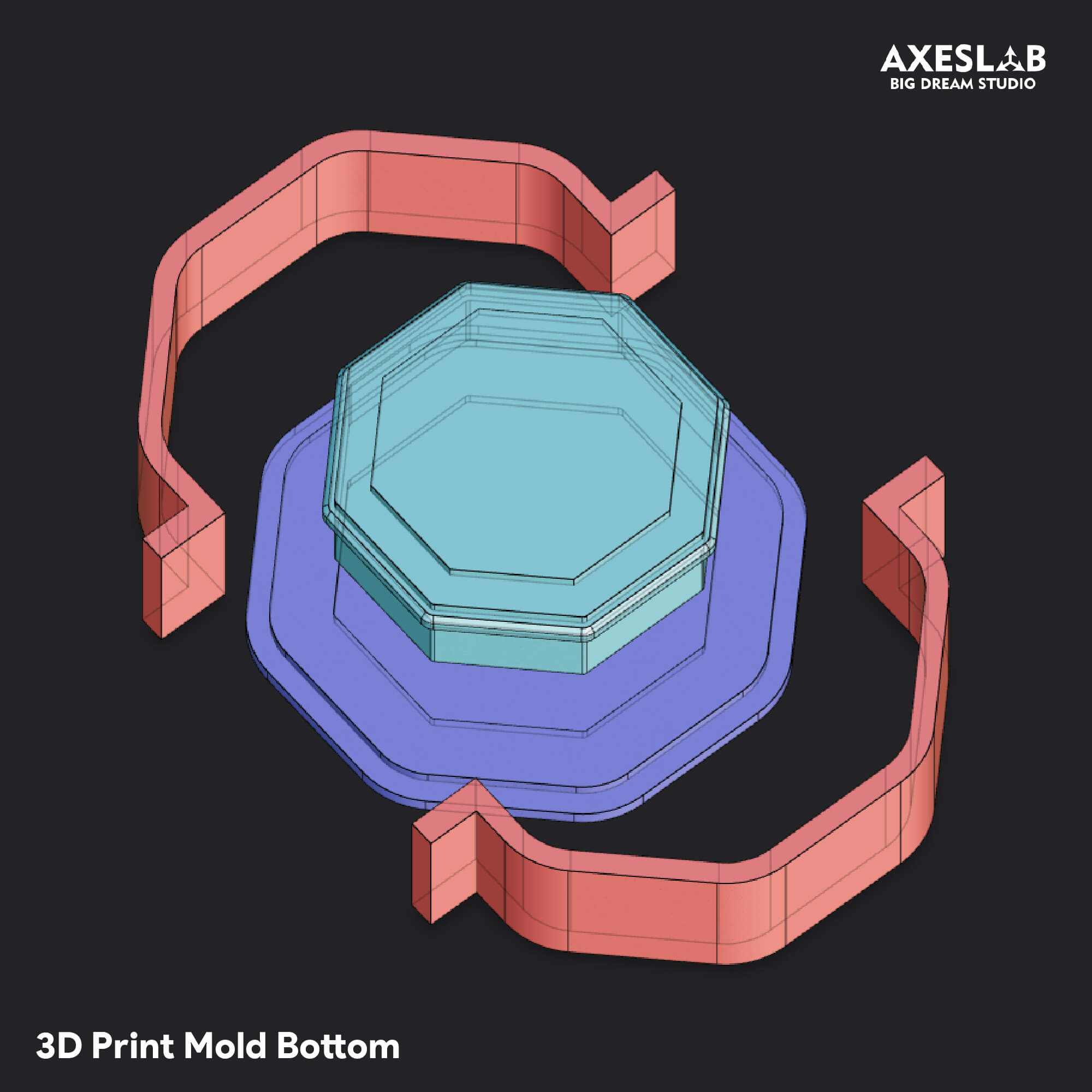 Silicone Cup Mold Housing and Slip Casting System 3D Model 3D Model