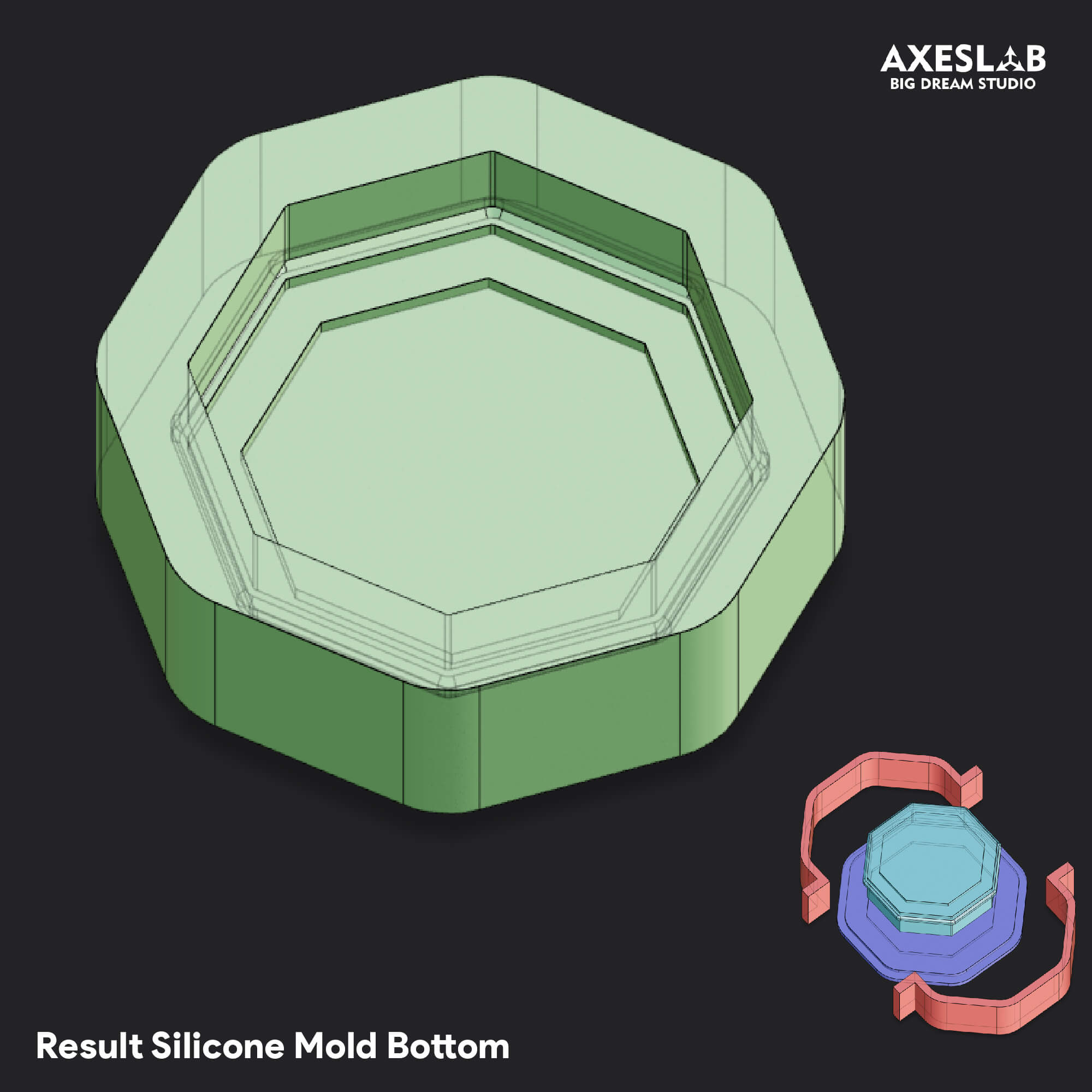 Silicone Cup Mold Housing and Slip Casting System 3D Model 3D Model