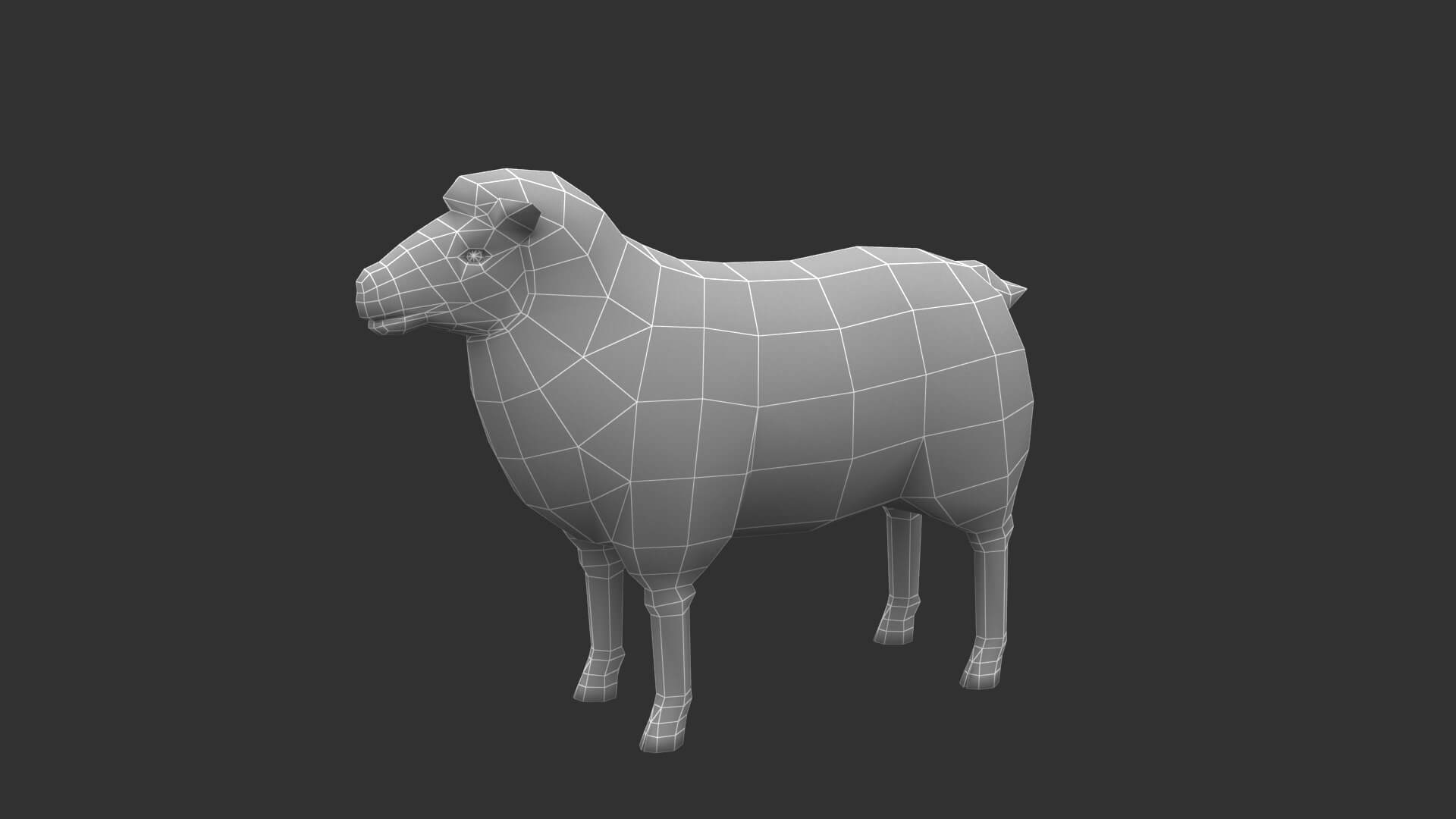 Animated Sheep 3D Model