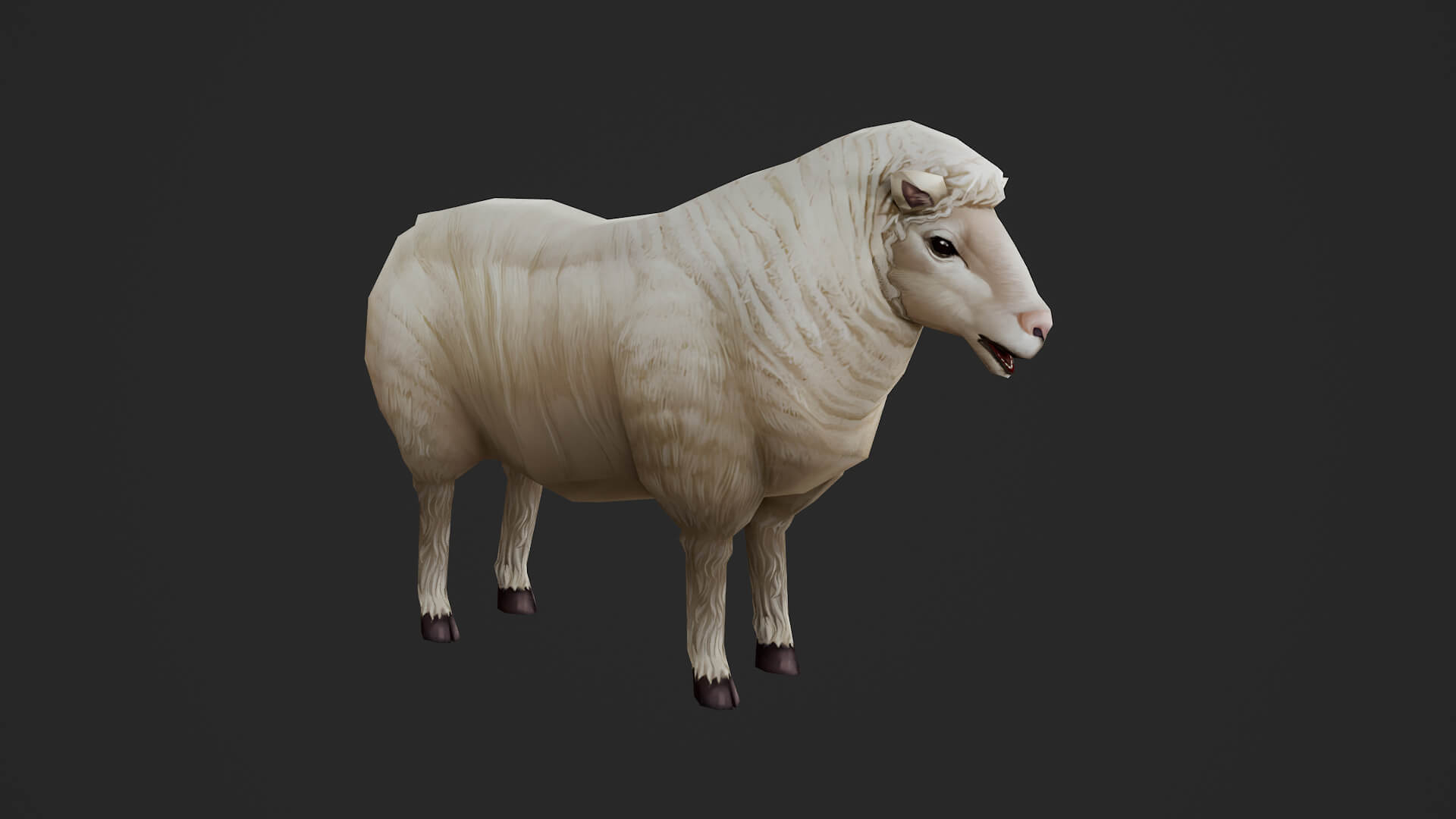 Animated Sheep 3D Model