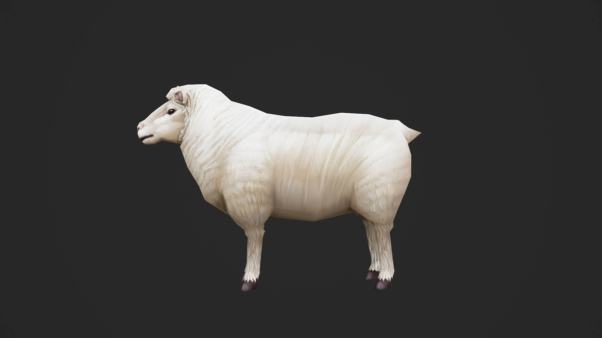 Animated Sheep 3D Model