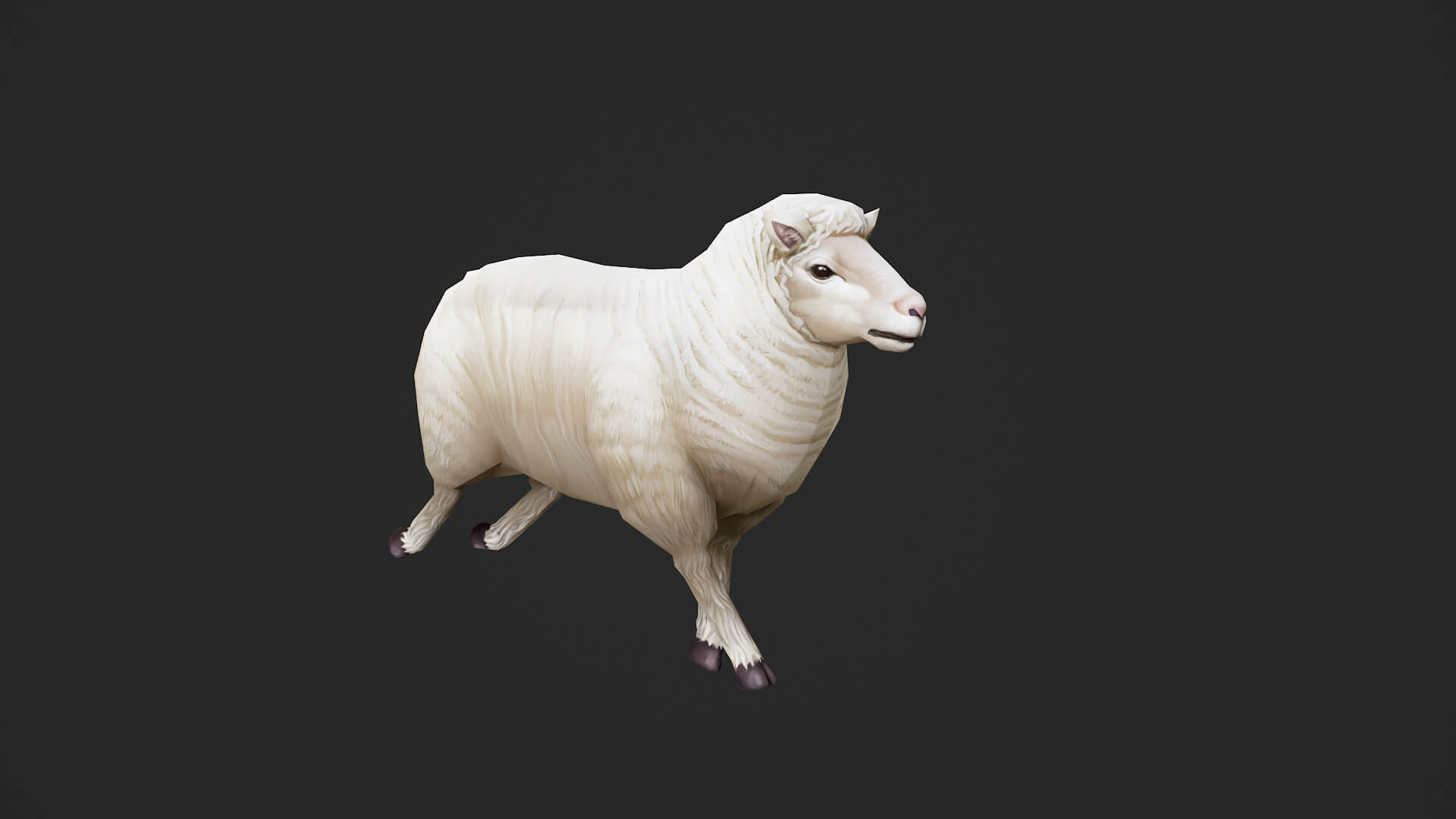 Animated Sheep 3D Model