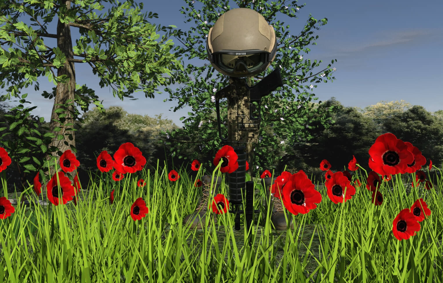 We Shall Remember Them 3D Render, Digital Artwork by madmungo